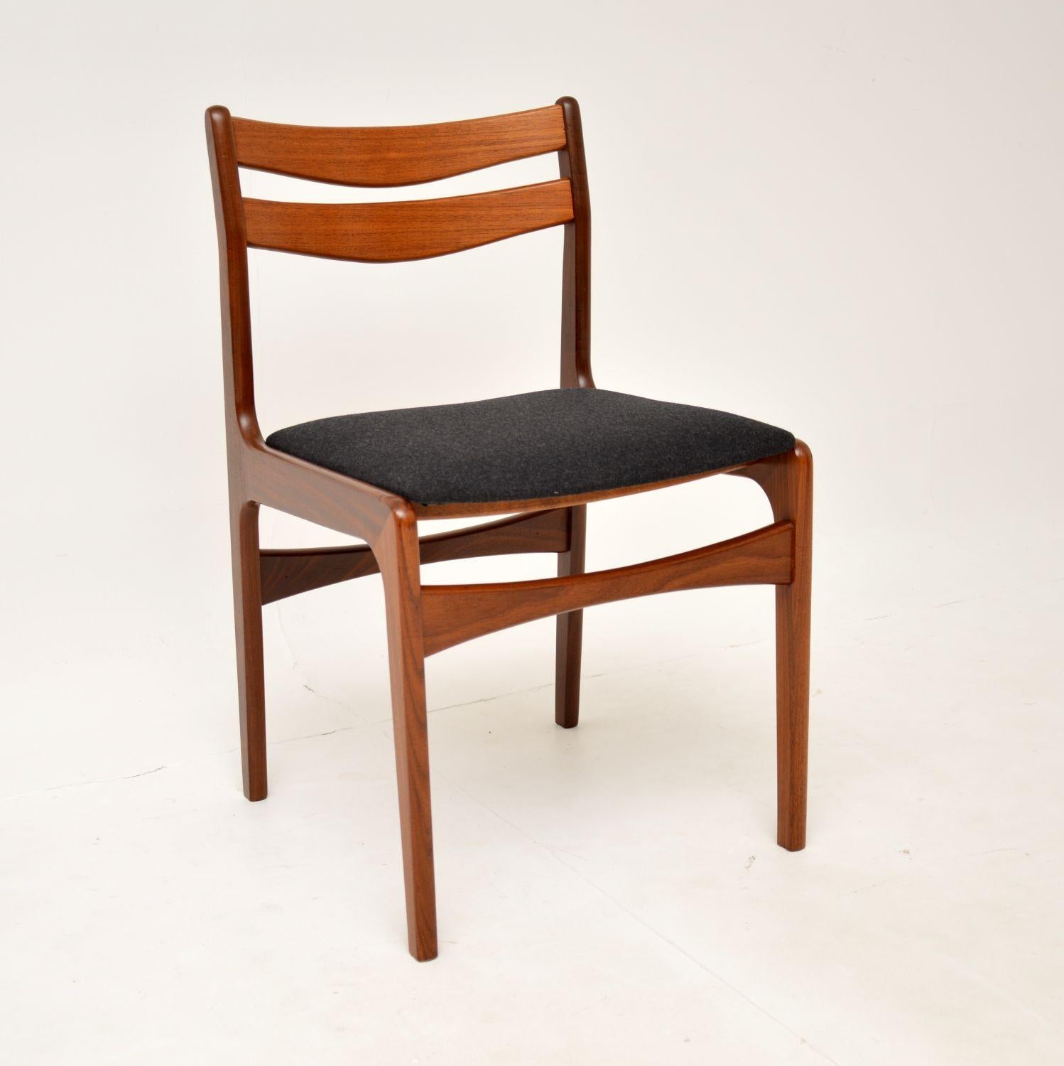20th Century Set of 6 Danish Teak & Afromosia Dining Chairs