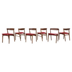 Set of 6 Danish Teak Dining Chairs by Henning Kjærnulf
