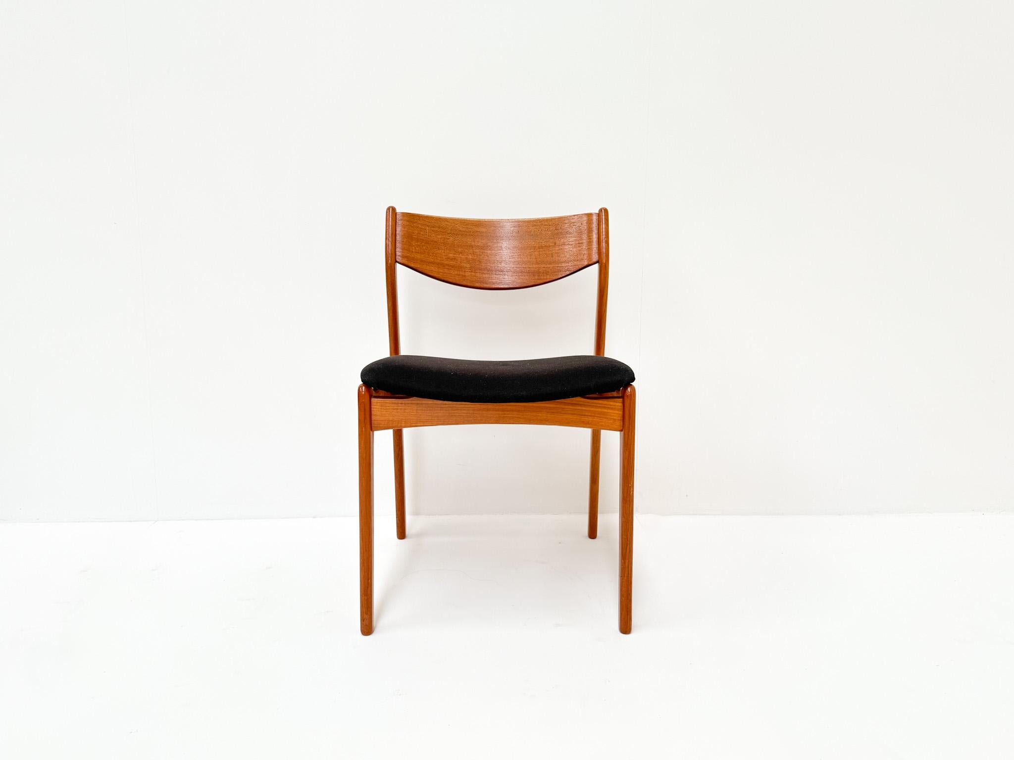 Europeo Set of 6 Danish Teak Dining Chairs by P.E. Jørgensen for Farsø Stolefabrik in vendita