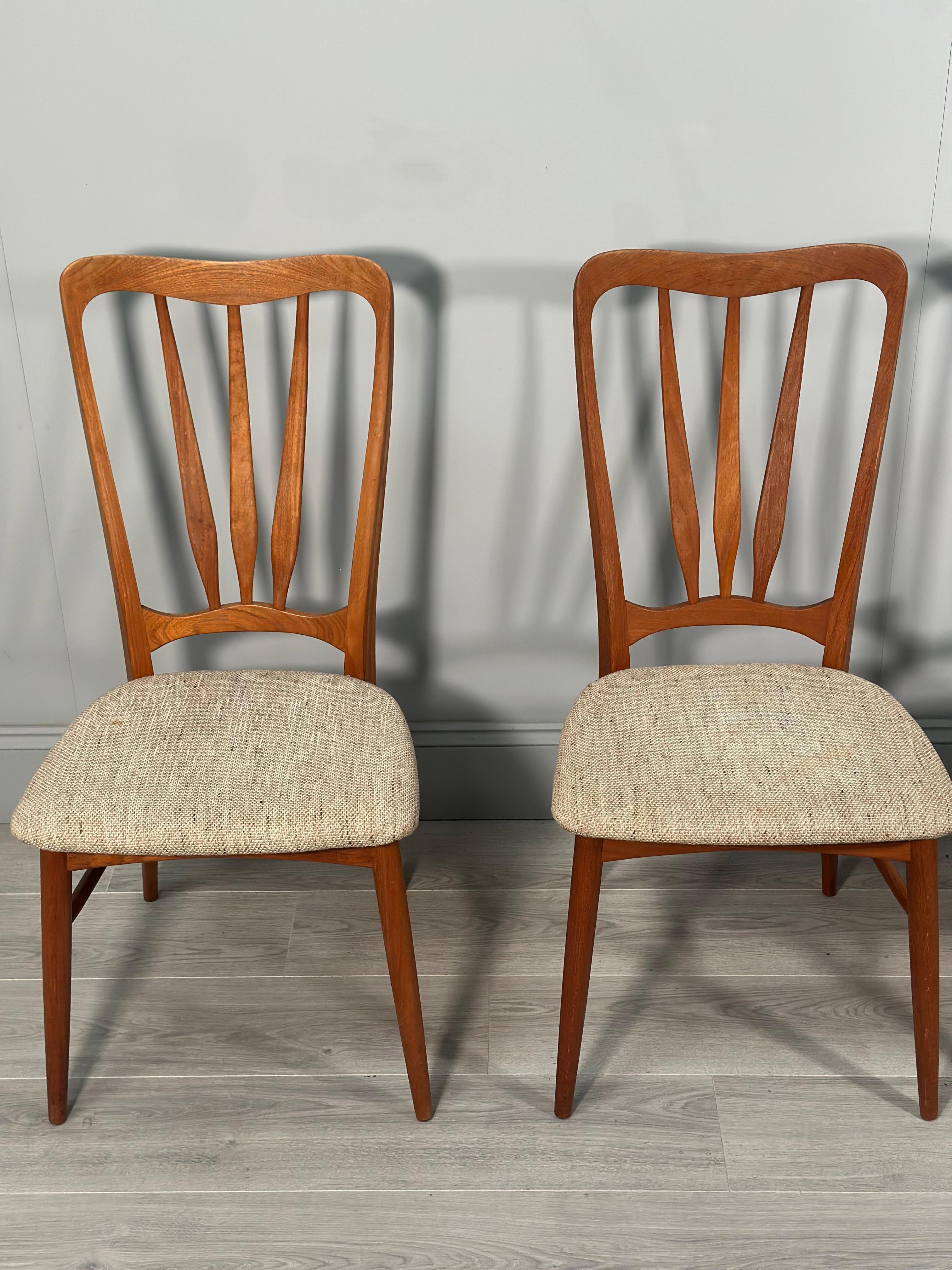 Set Of 6 Danish Teak Ingrid Dining Chairs By Niels Koefoed 5