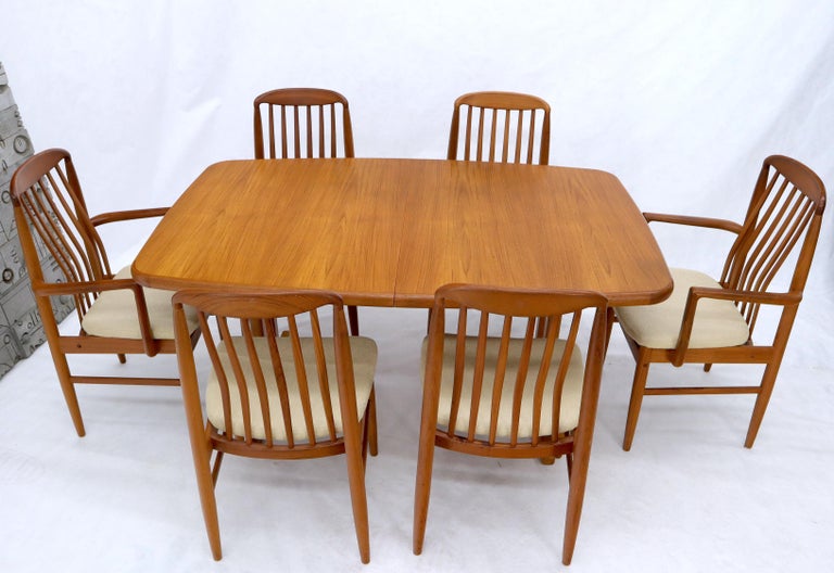 Set of 6 Danish Teak Mid-Century Modern Dining Chairs at 1stDibs