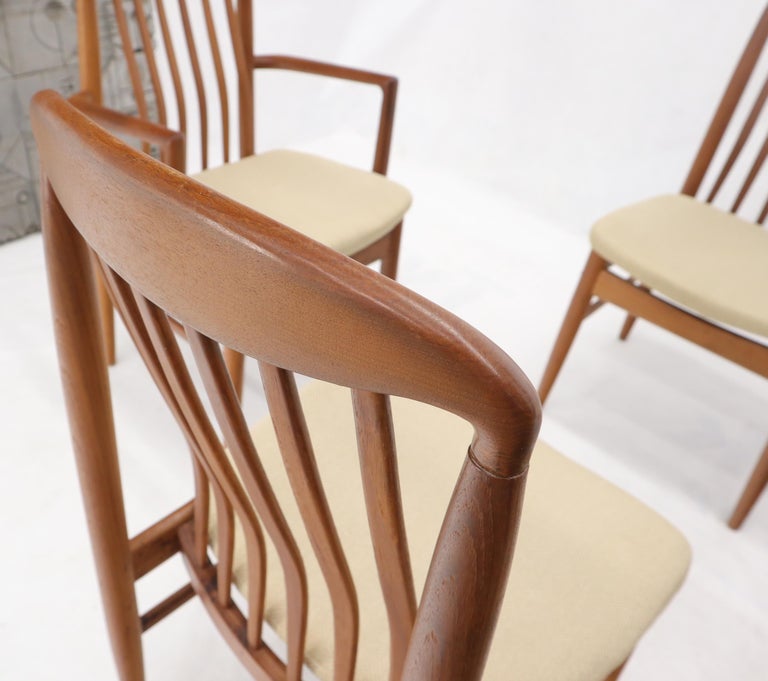 Set of 6 Danish Teak Mid-Century Modern Dining Chairs at 1stDibs