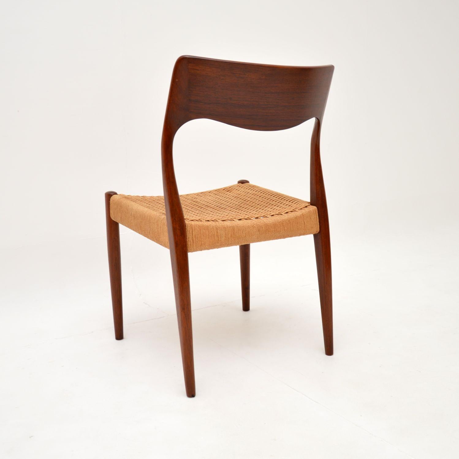 Set of 6 Danish Vintage Dining Chairs by Arne Hovmand-Olsen For Sale 4