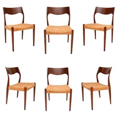 Set of 6 Danish Vintage Dining Chairs by Arne Hovmand-Olsen