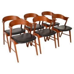 Set of 6 Danish Vintage Teak Dining Chairs by Kai Kristiansen
