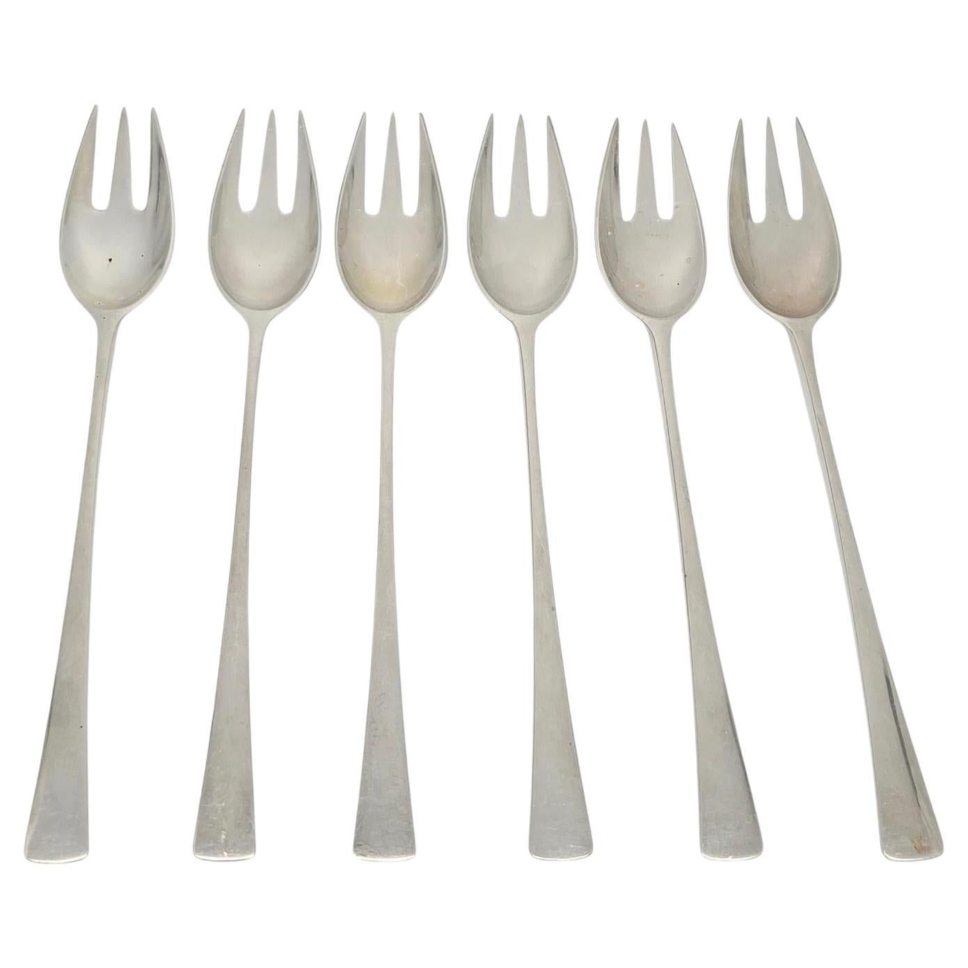 Set di 6 forchette da insalata Tjorn in argento Sterling Dansk Denmark #20614