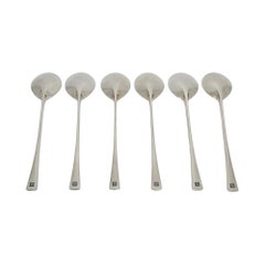 Set of 6 Dansk Denmark Sterling Silver Tjorn Teaspoons #20619