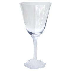 Set of 6 Daum "Bouton Rose" Model Red Wine Glasses