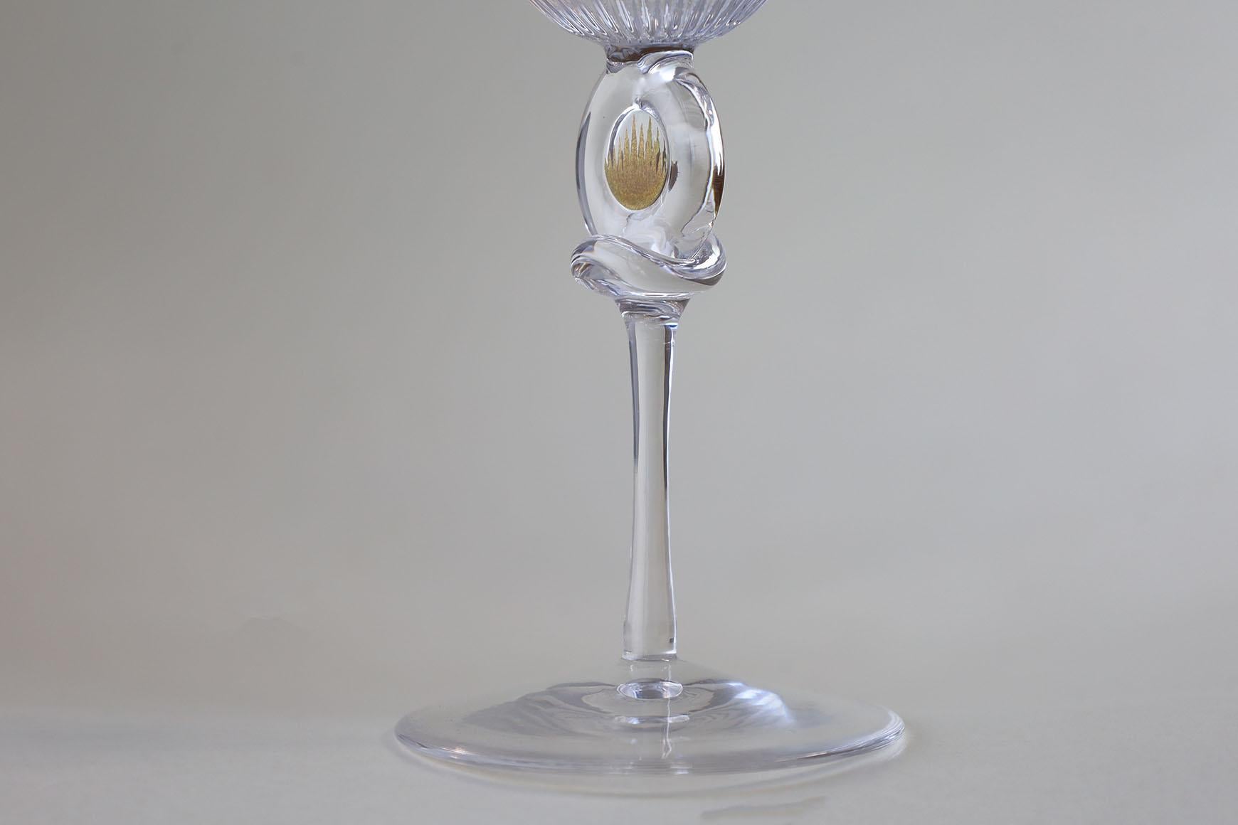 Set de 6 copas de vino de cristal DAUM Hecho a mano en venta