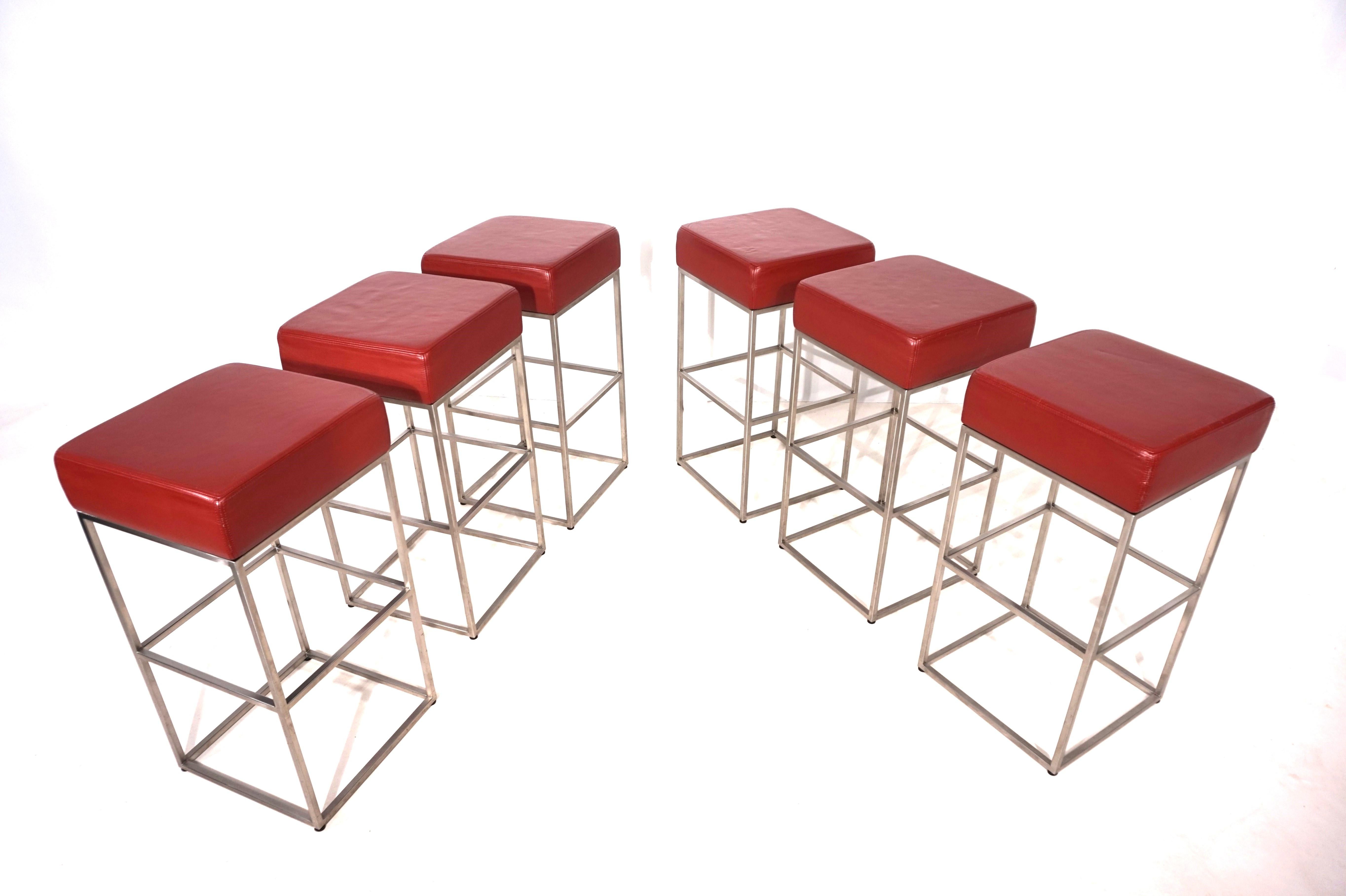 Set of 6 De Sede DS 218/55 bar stools by Paolo Piva, 2000 For Sale 4