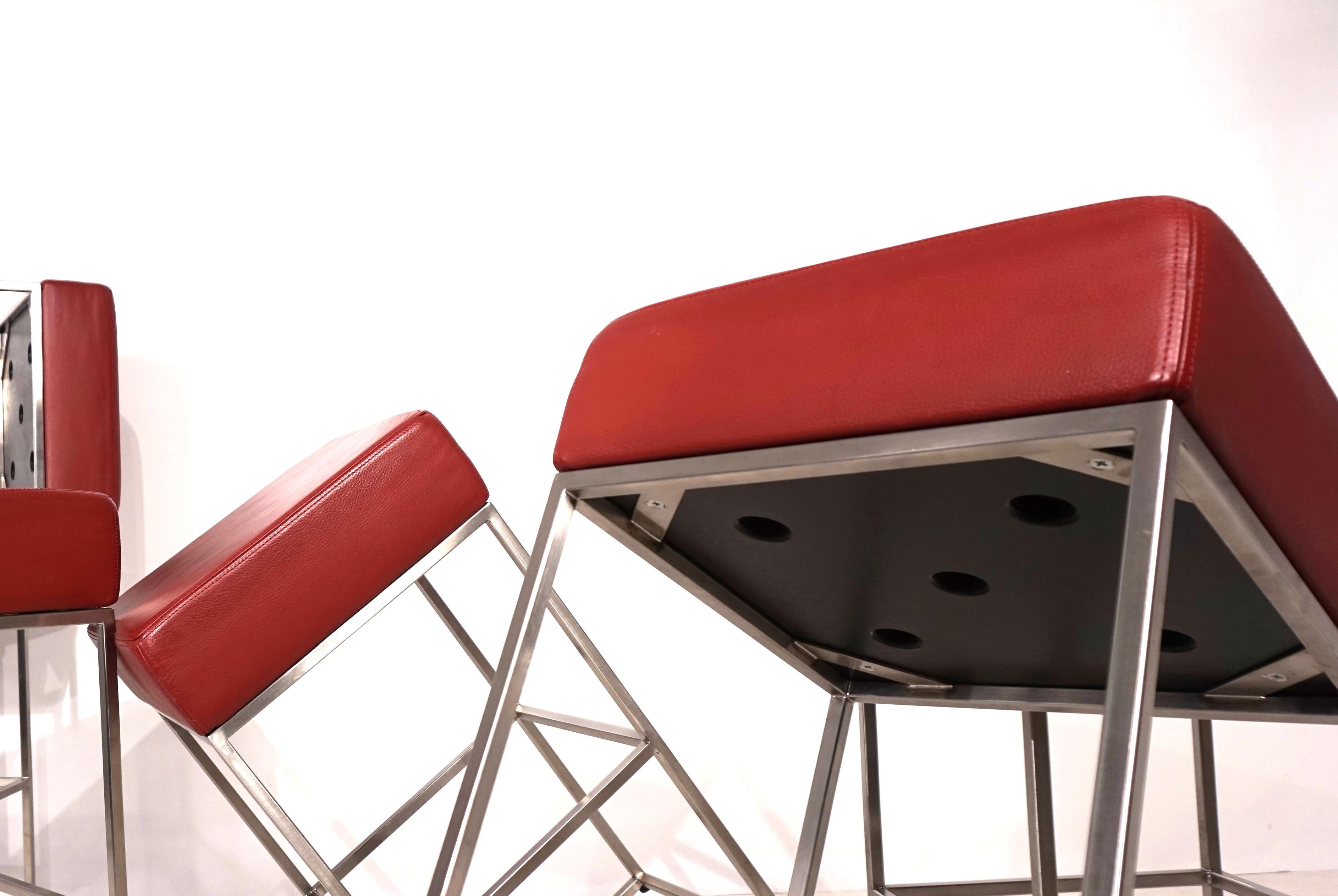 Set of 6 De Sede DS 218/55 bar stools by Paolo Piva, 2000 For Sale 6