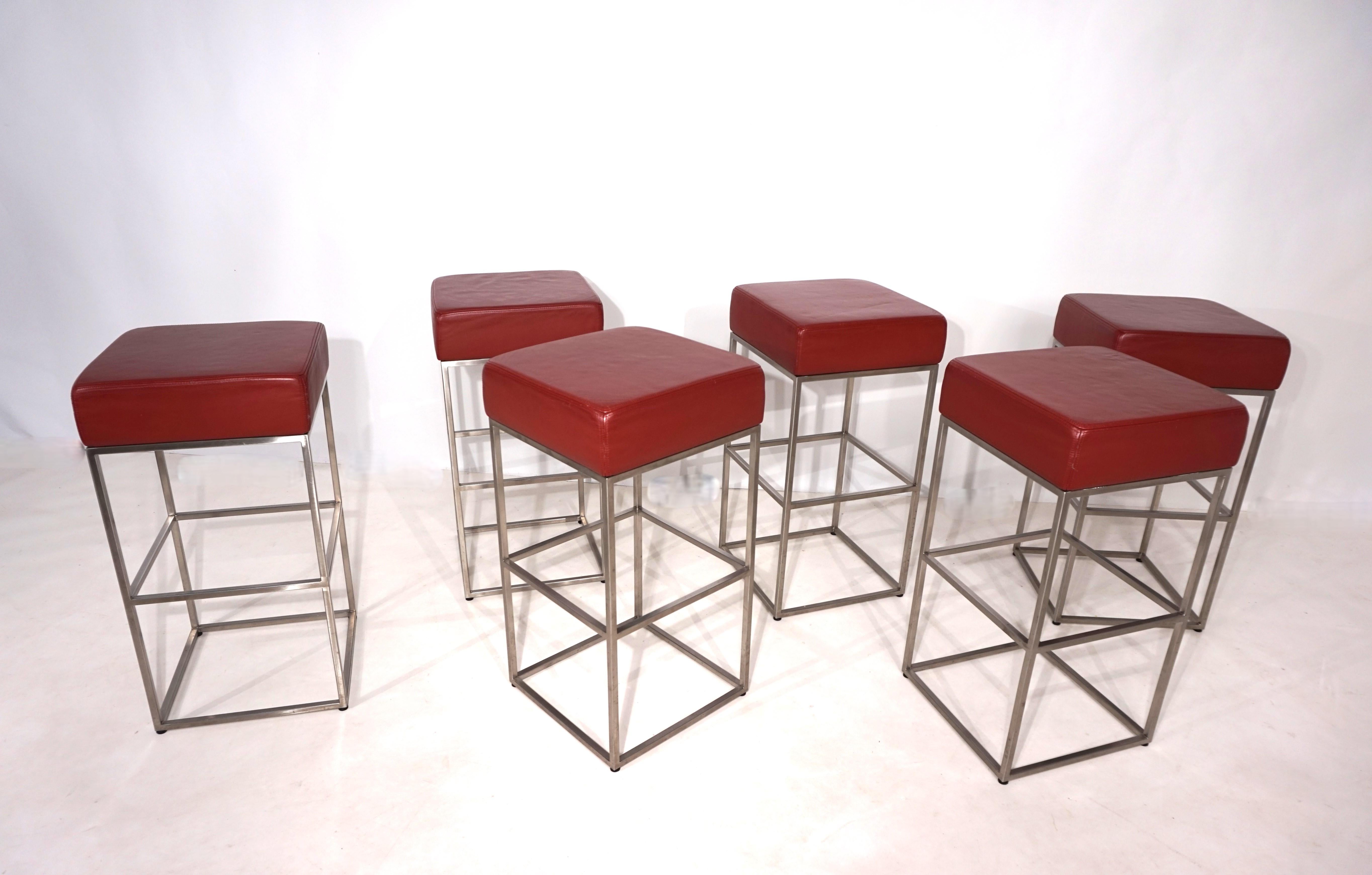 Set of 6 De Sede DS 218/55 bar stools by Paolo Piva, 2000 For Sale 8