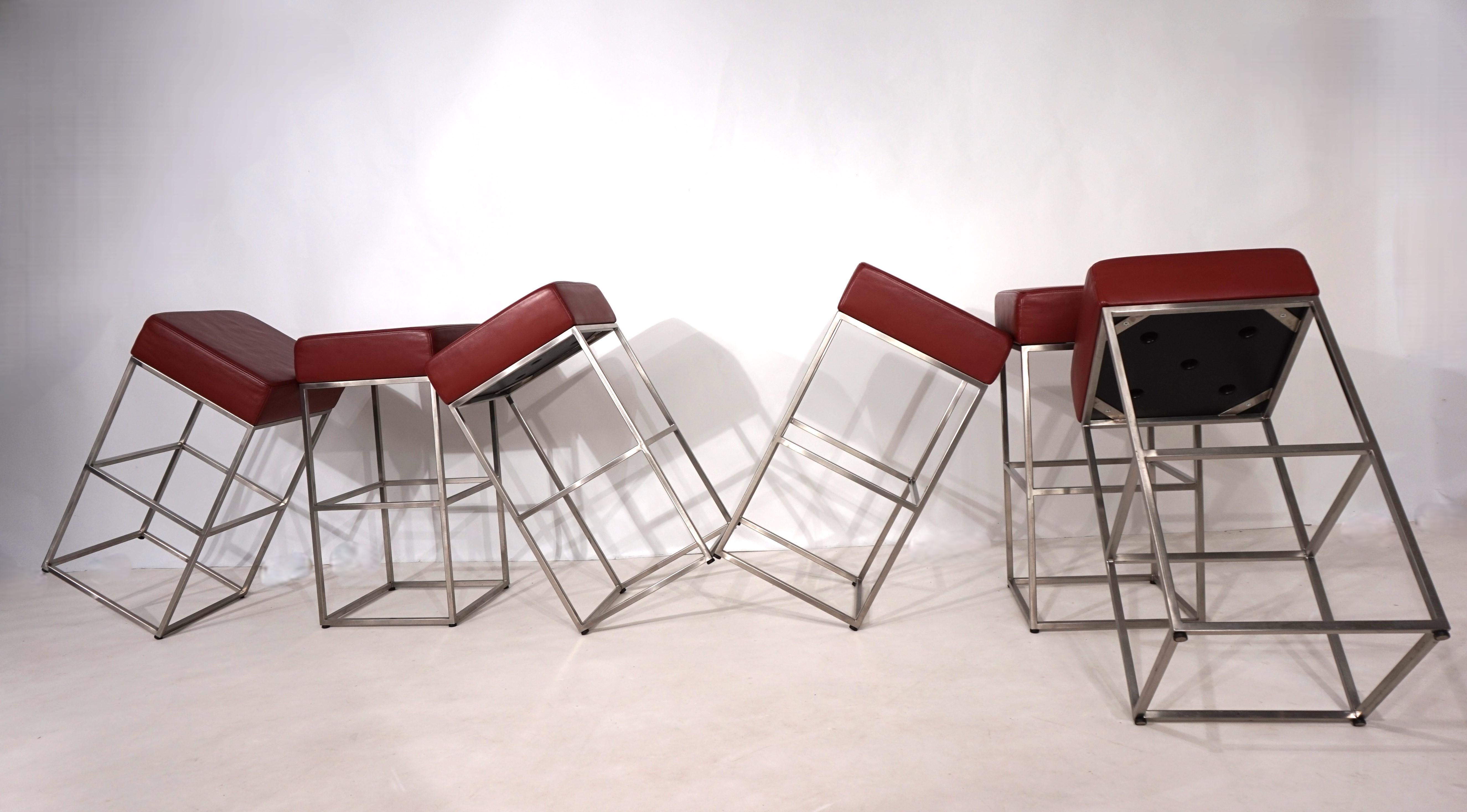 Set of 6 De Sede DS 218/55 bar stools by Paolo Piva, 2000 For Sale 13