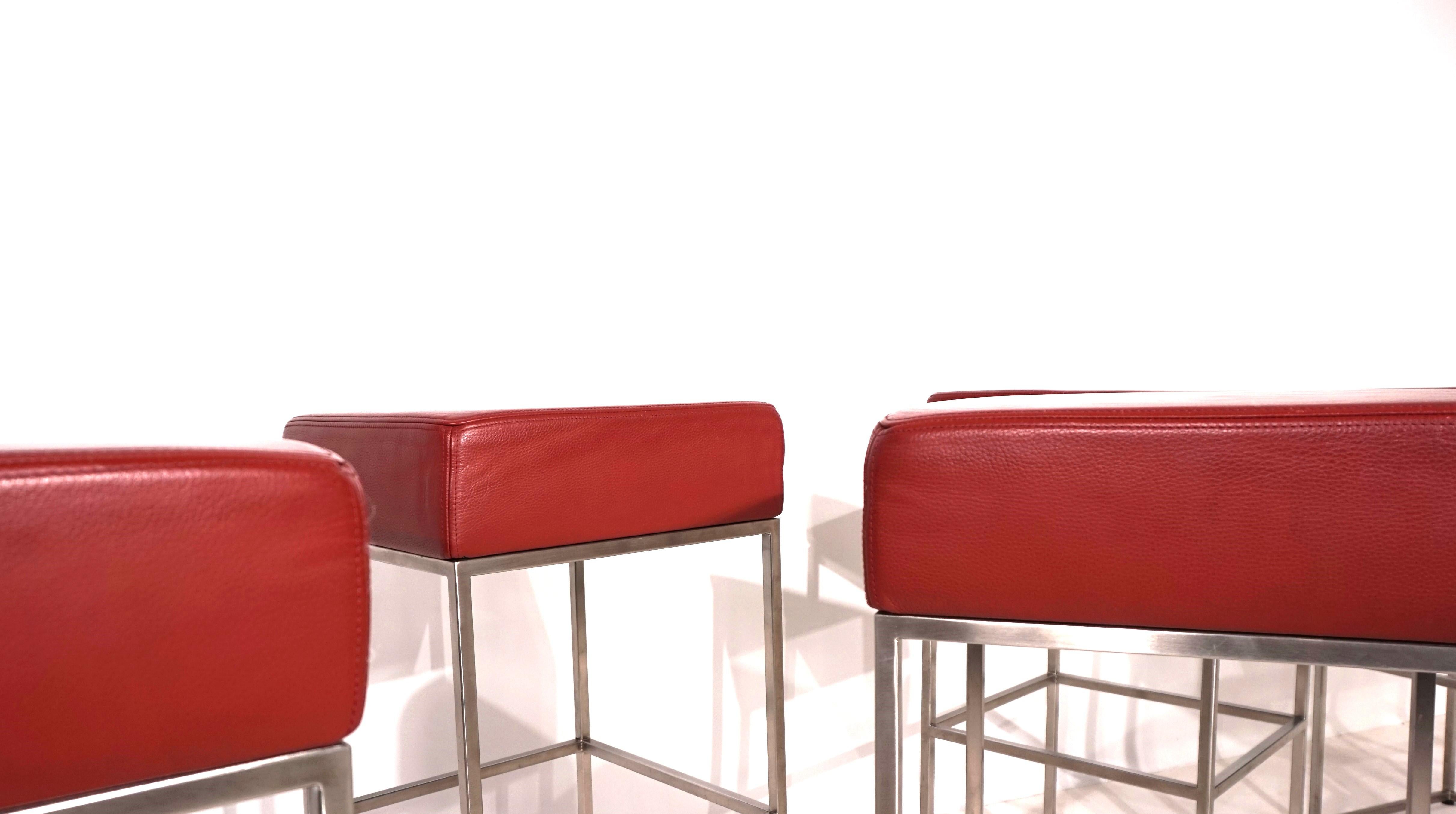 Contemporary Set of 6 De Sede DS 218/55 bar stools by Paolo Piva, 2000 For Sale