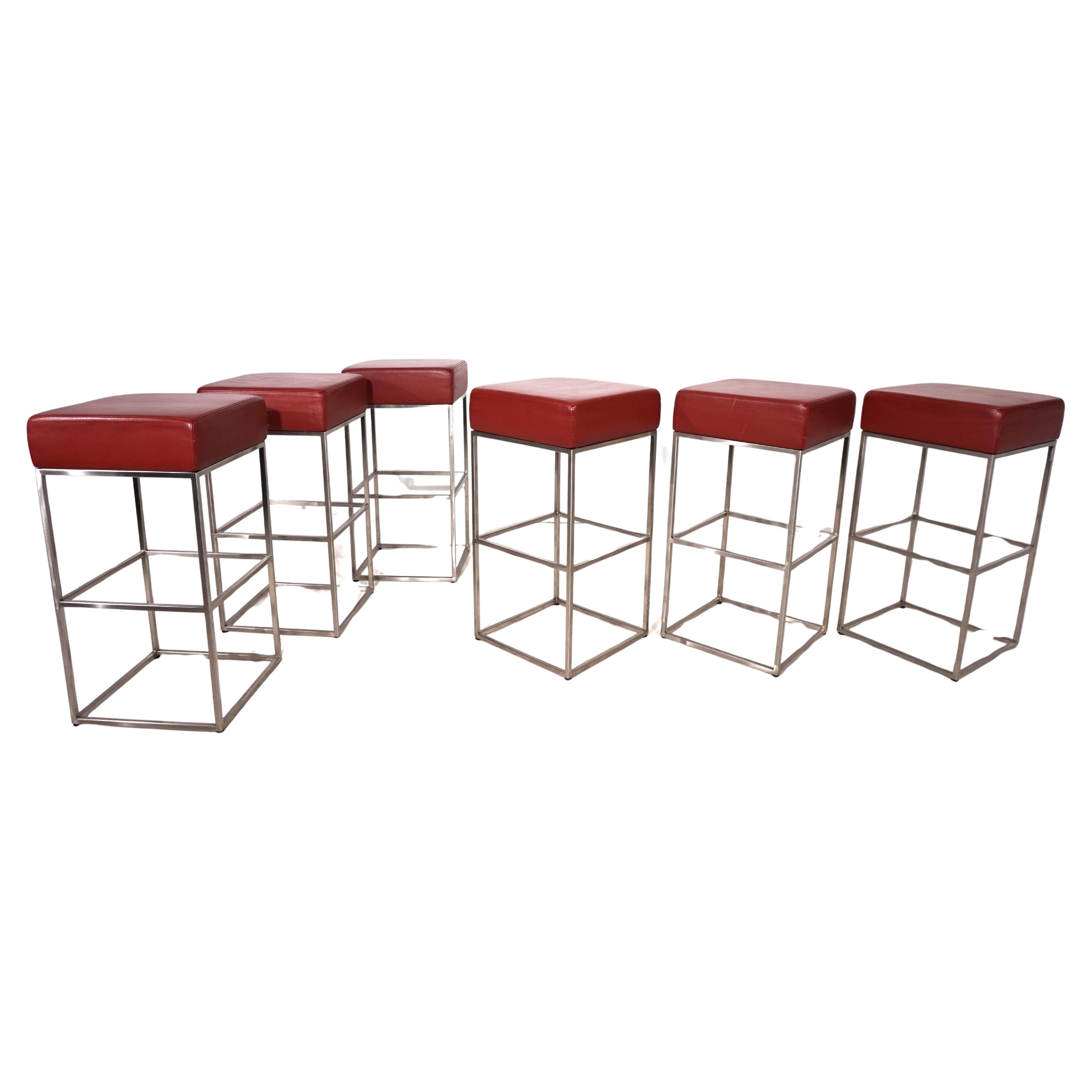Set of 6 De Sede DS 218/55 bar stools by Paolo Piva, 2000