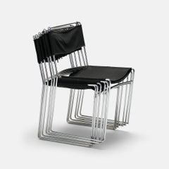 Set of 6 'Delfina' Stacking Dining Chairs by Enzo Mari for Driade, Italy, 1974