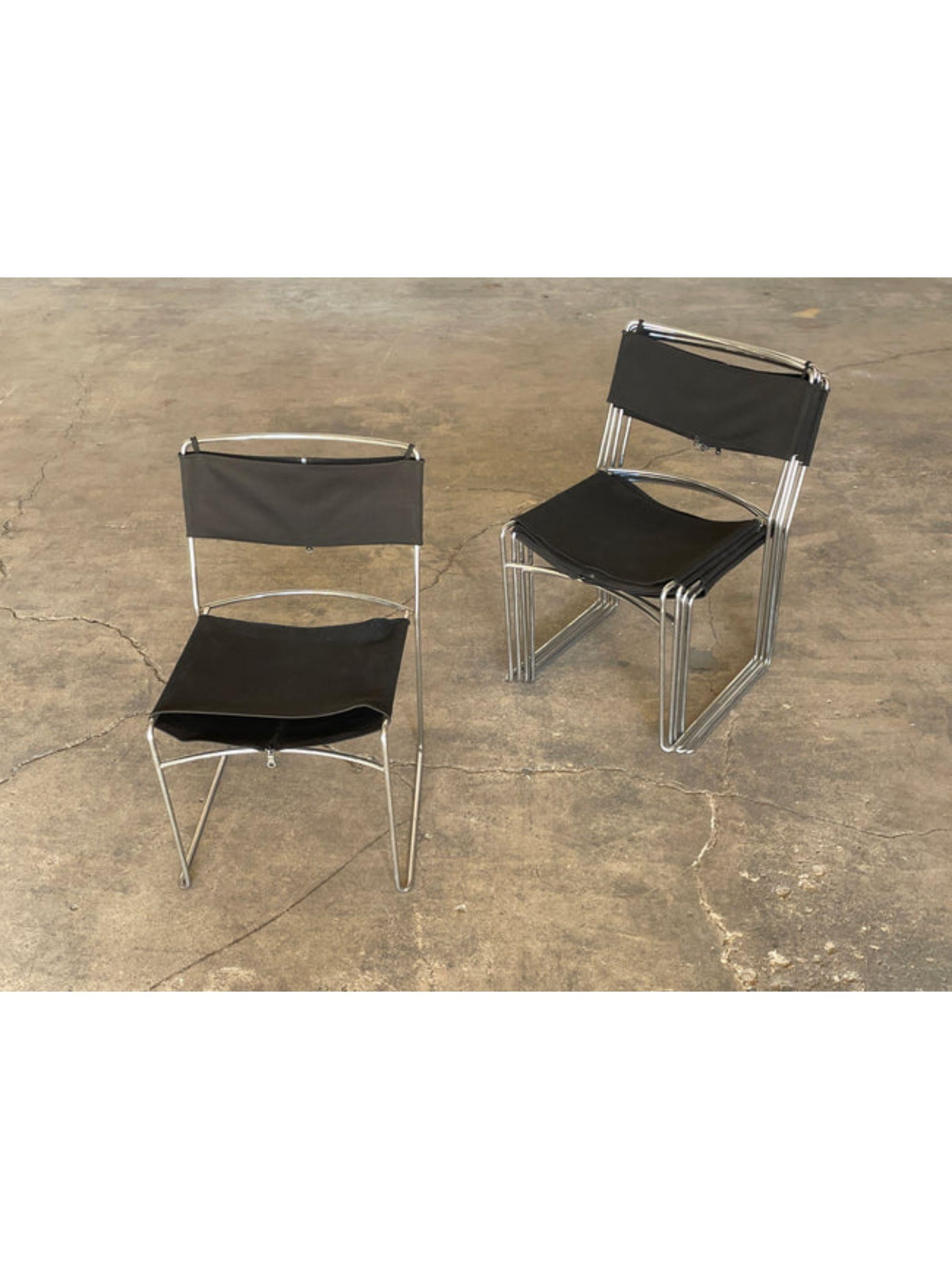 Italian Set of 6 'Delfina' Stacking Dining Chairs by Enzo Mari for Driade, Italy, 1974 For Sale