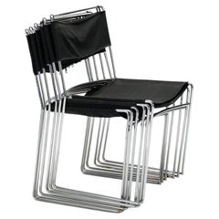 Set of 6 'Delfina' Stacking Dining Chairs by Enzo Mari for Driade, Italy, 1974