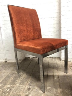 Set of 6 Design Institute of America Chrome Dining Chairs