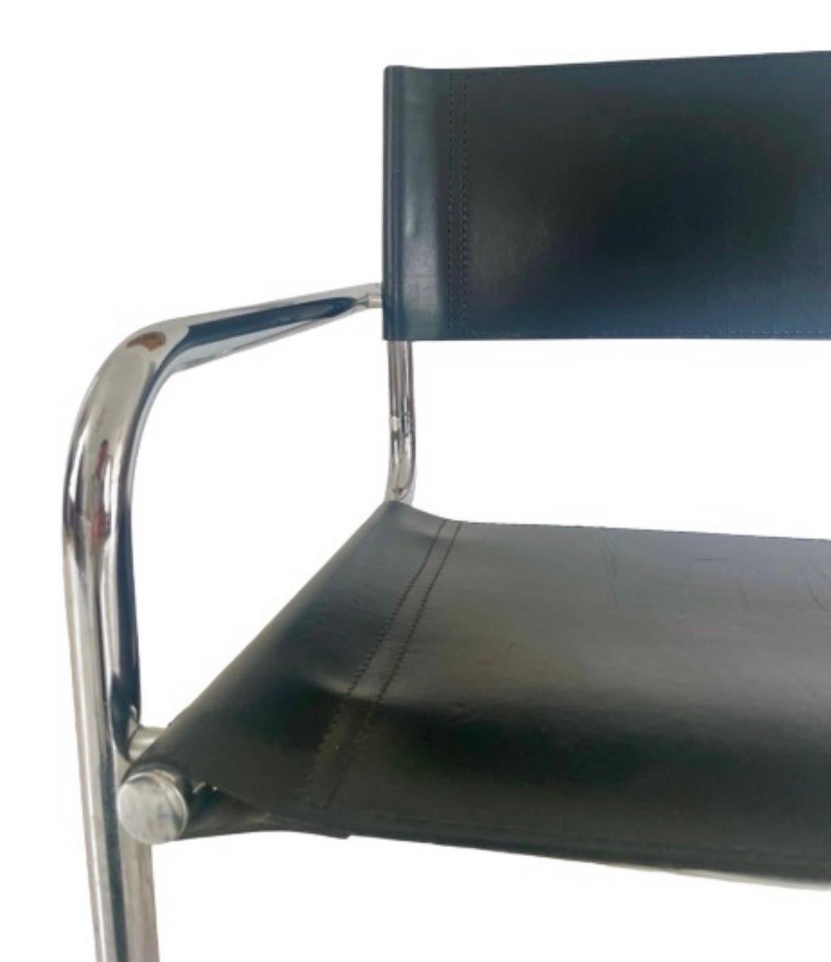 Set of 6 designer cantilever chairs Breuer & Grassi Bauhaus style 70s black  4