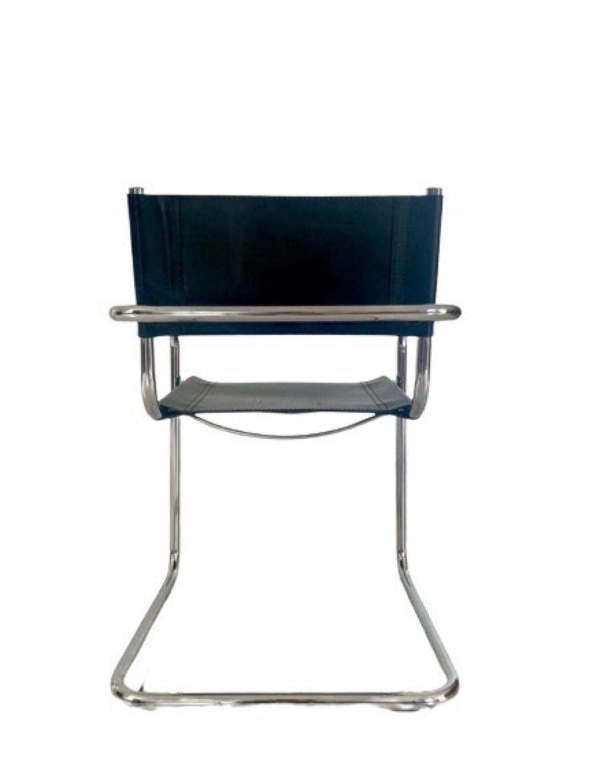 Set of 6 designer cantilever chairs Breuer & Grassi Bauhaus style 70s black  5