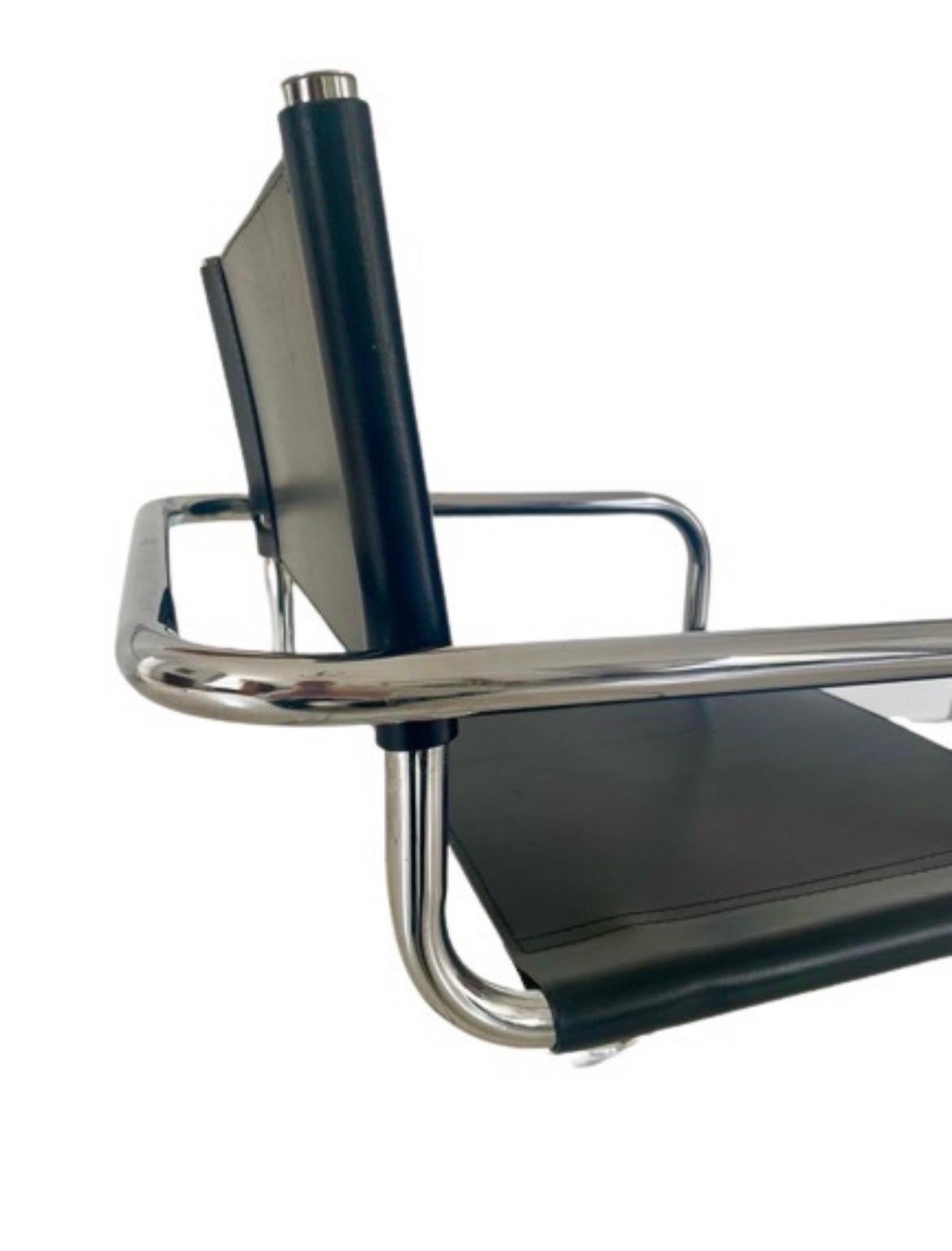 Set of 6 designer cantilever chairs Breuer & Grassi Bauhaus style 70s black  2