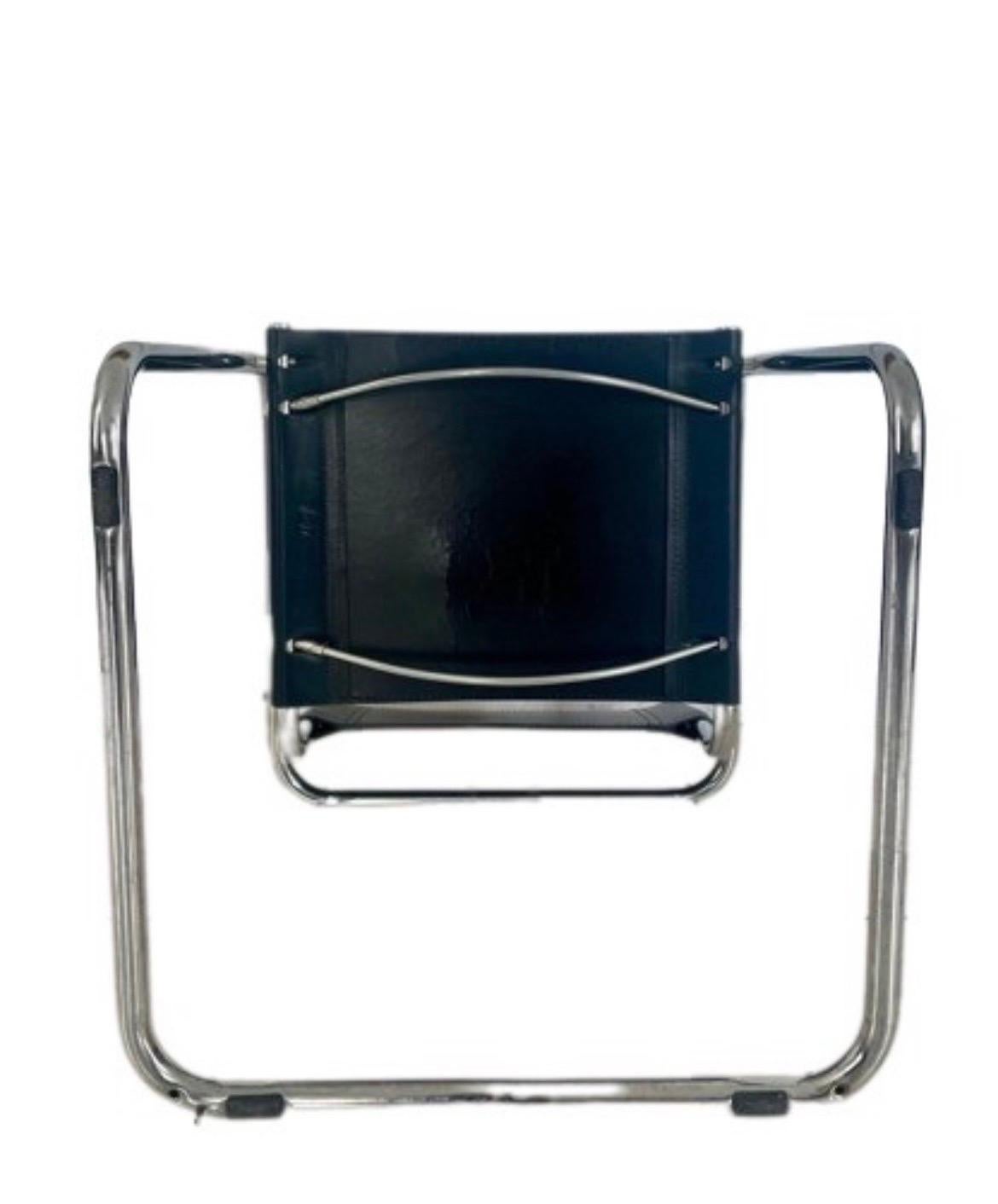 Set of 6 designer cantilever chairs Breuer & Grassi Bauhaus style 70s black  3