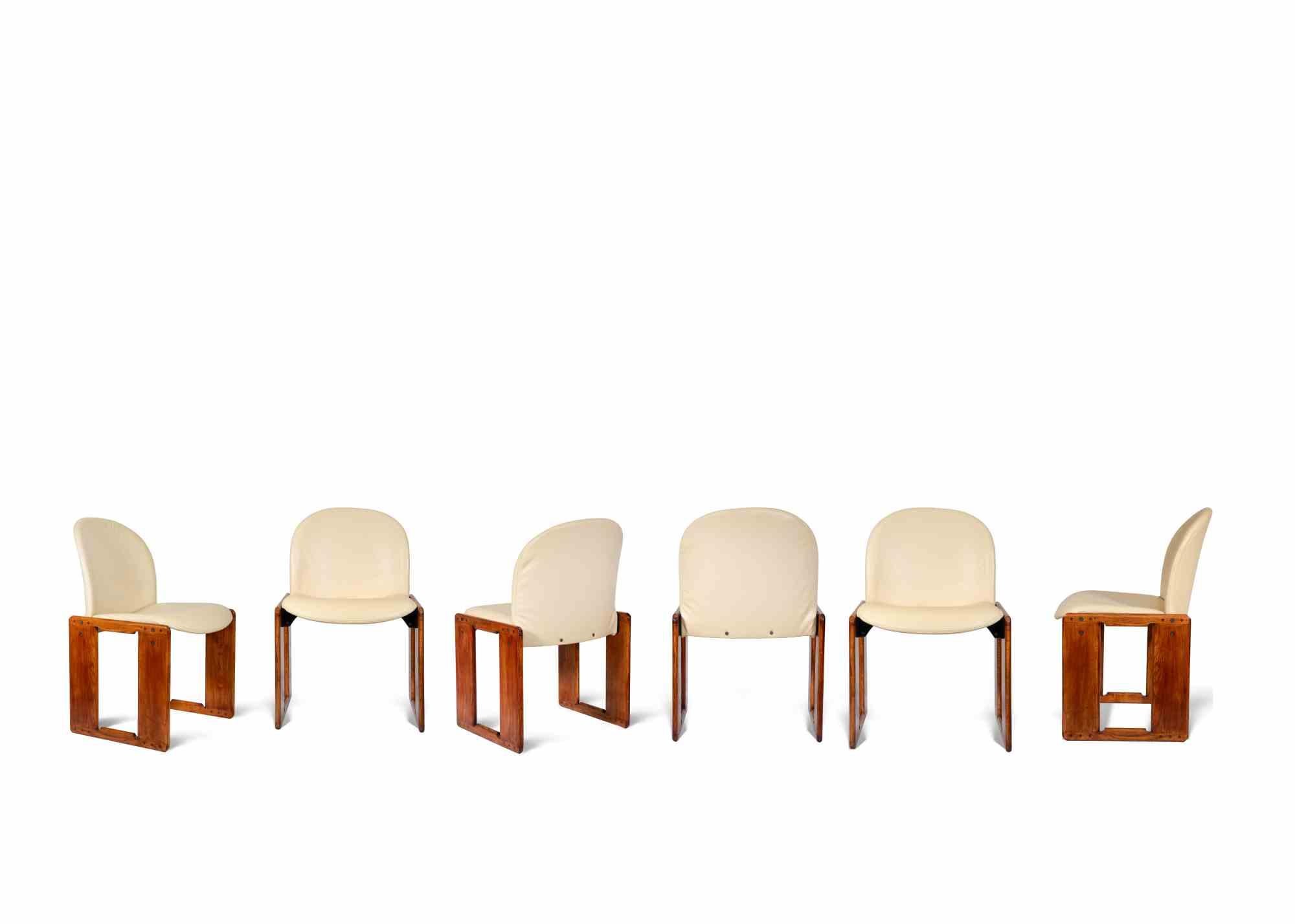 Set of 6 Dialogo Chairs by Afra and Tobia Scarpa for B&B Italia, 1973 1