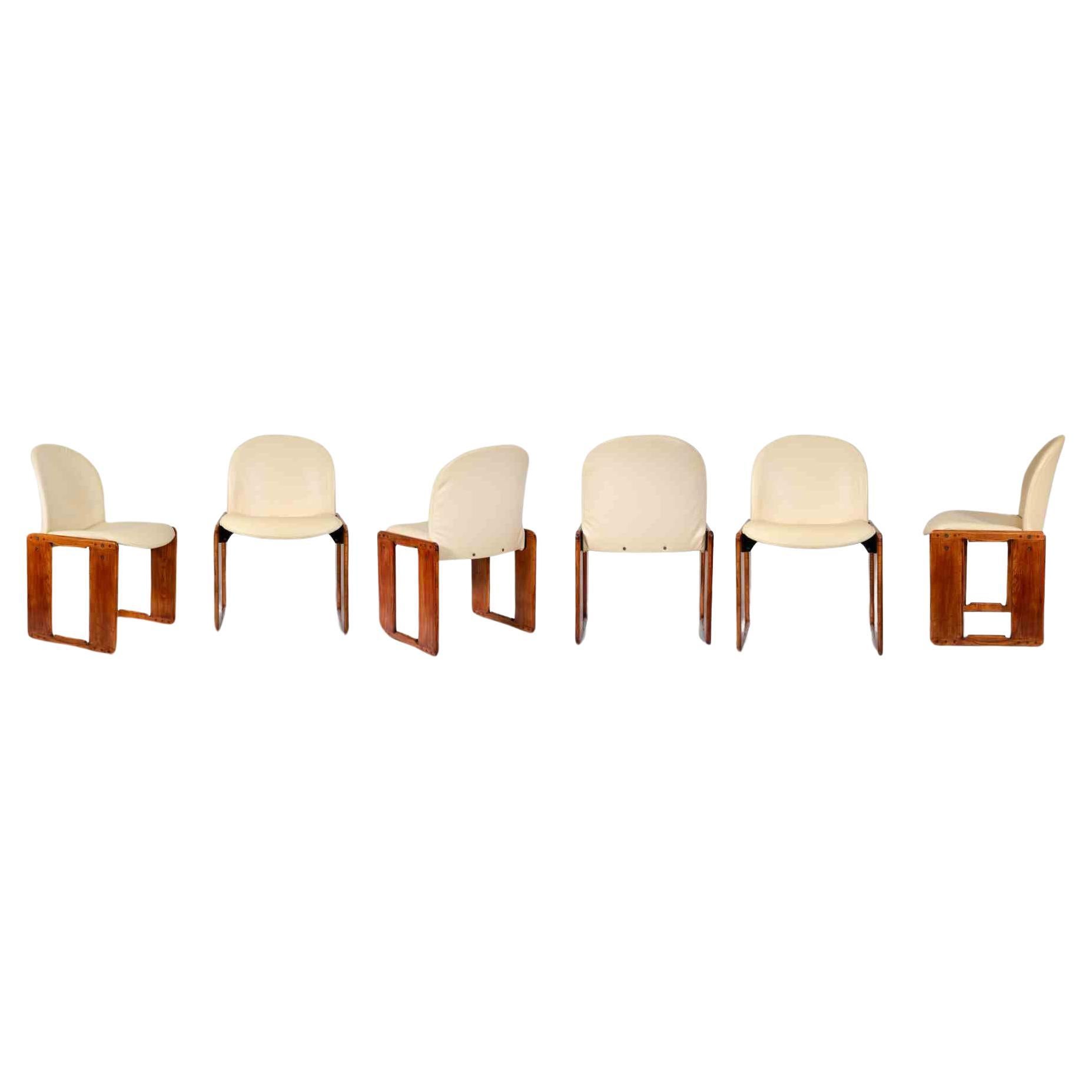 Set of 6 Dialogo Chairs by Afra and Tobia Scarpa for B&B Italia, 1973