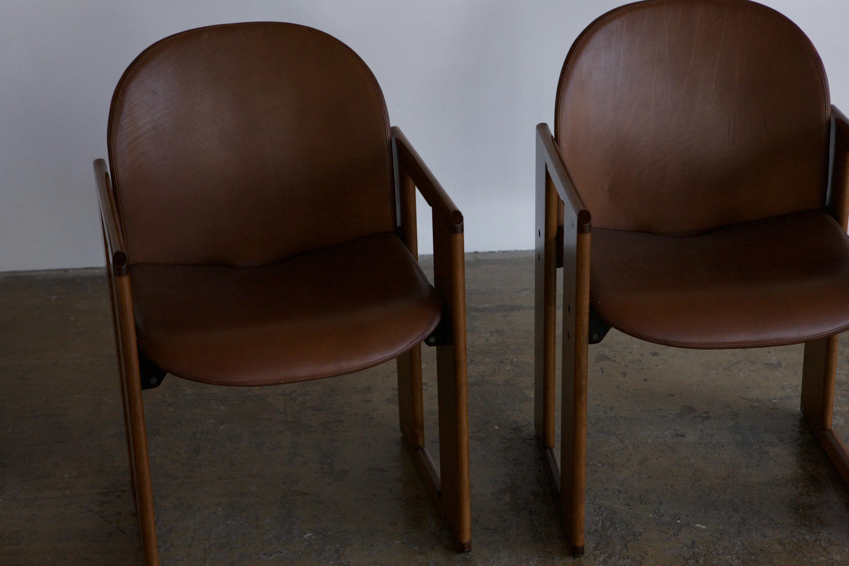 Set of 6 Dialogo Dining chairs by Tobia and Afra Scarpa In Good Condition In London, GB