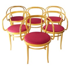 Set Of 6 Dining Bentwood  Armchairs  type 30 By Thonet For Ton, 1960s