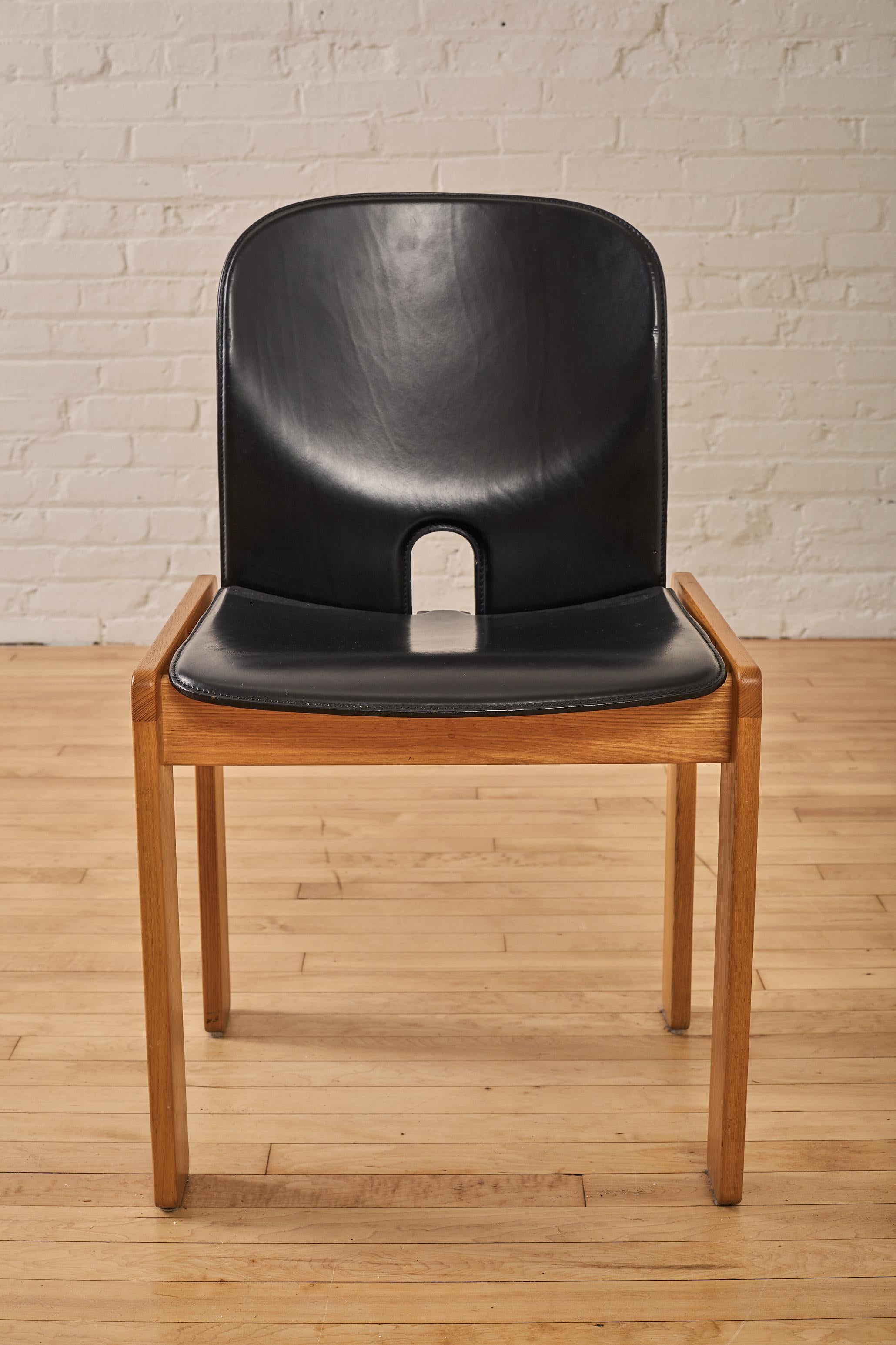Leather Set of 6 Dining Chairs 
