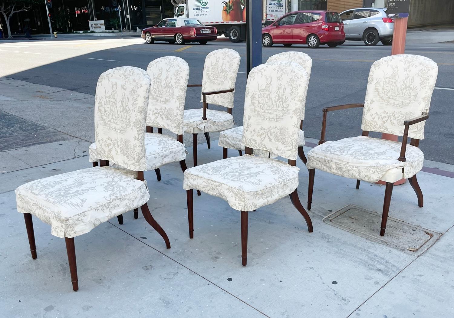 french script dining chairs