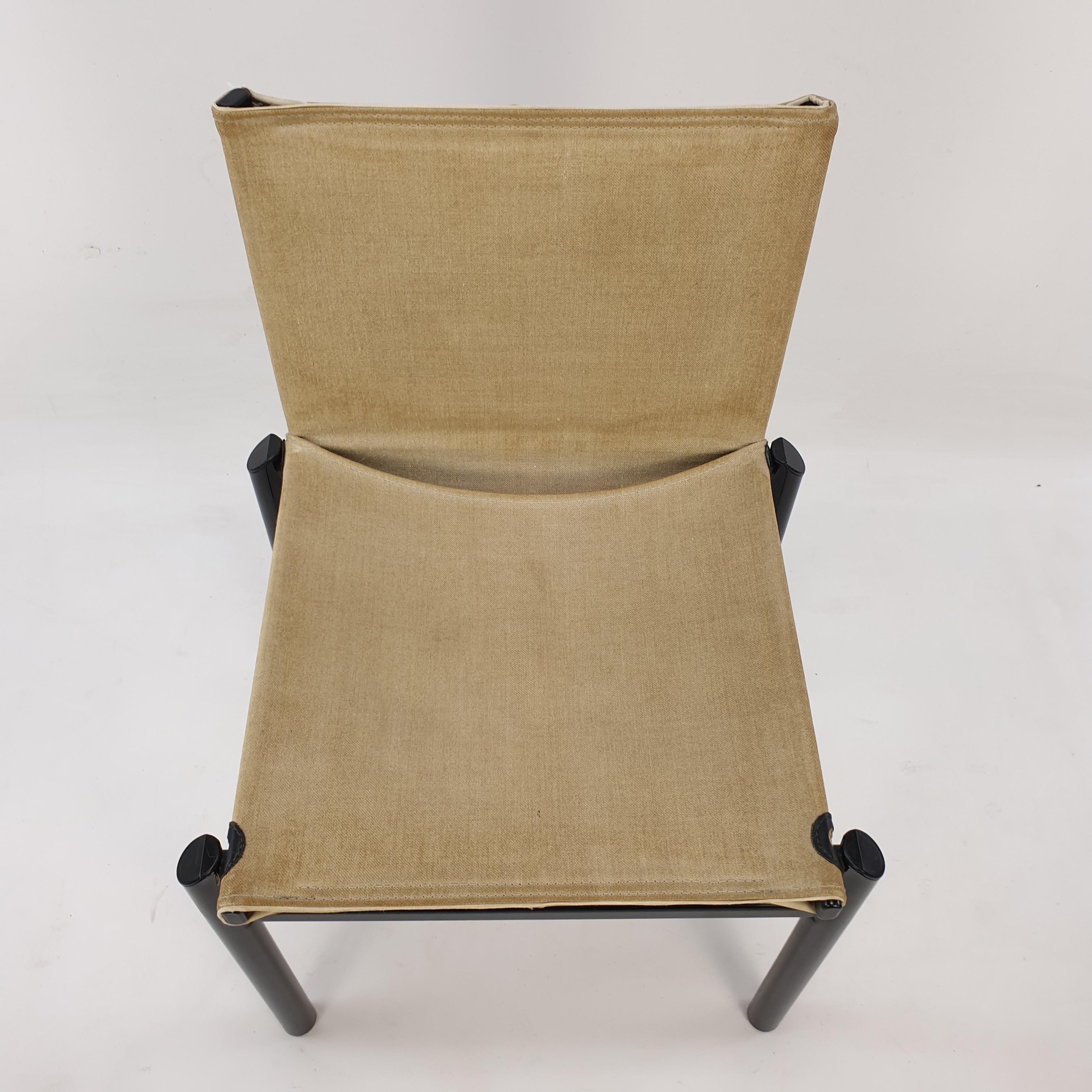 Set of 6 Dining Chairs by Afra & Tobia Scarpa, Italy, 1970's 8