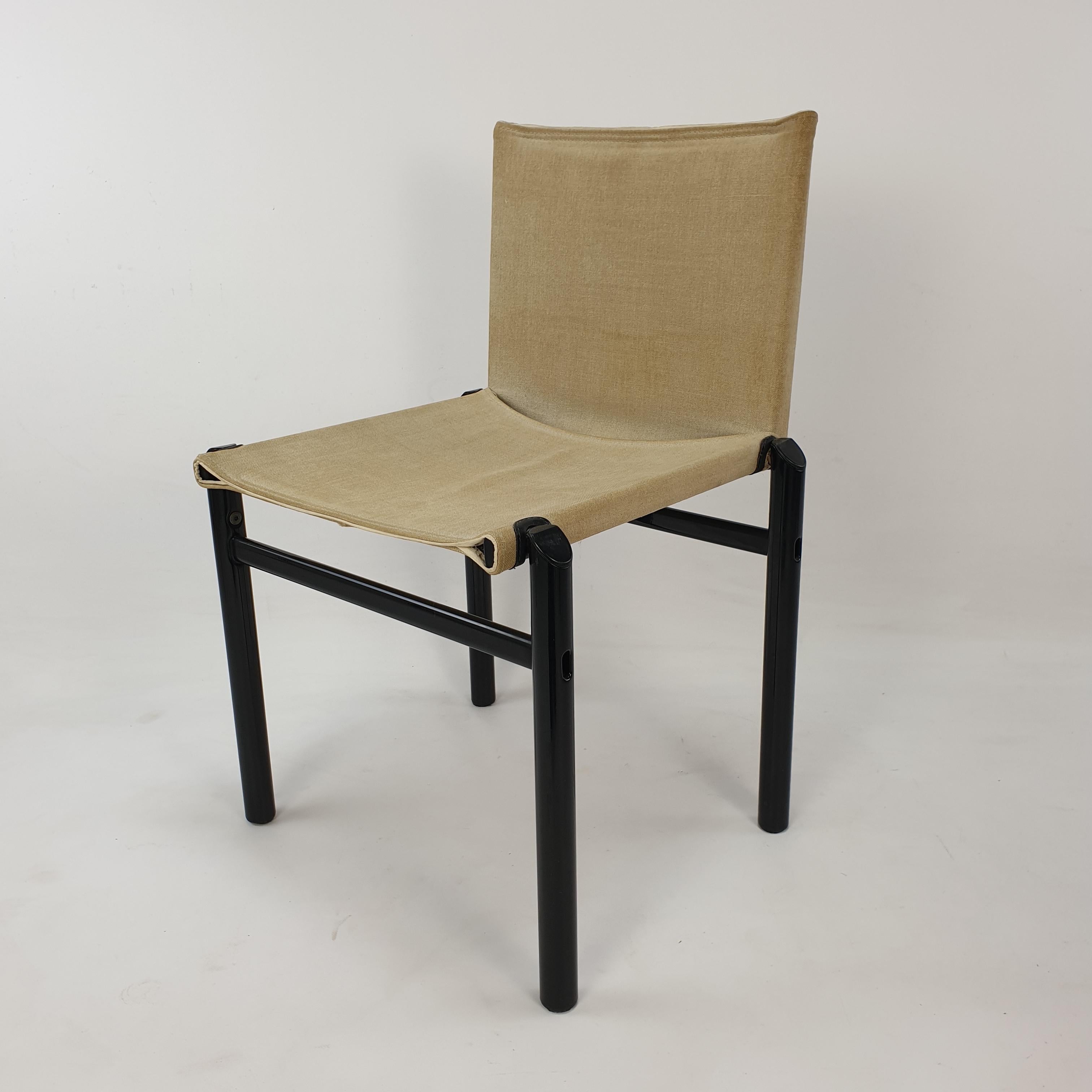 Set of 6 Dining Chairs by Afra & Tobia Scarpa, Italy, 1970's In Good Condition In Oud Beijerland, NL