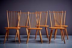 Satz von 6 Esszimmerstühlen von Albert Haberer für Hermann Fleiner:: Deutschland:: 1950er Jahre