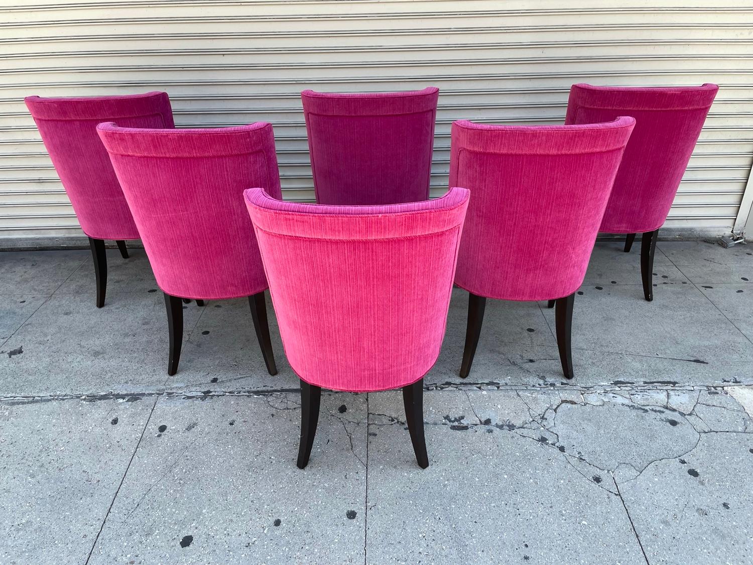 fuschia pink dining chairs