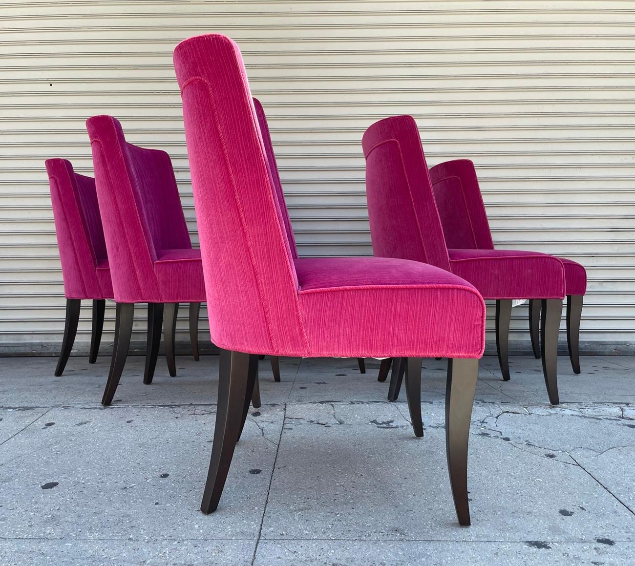 Textile Ensemble de 6 chaises de salle à manger par Ambella Home en vente