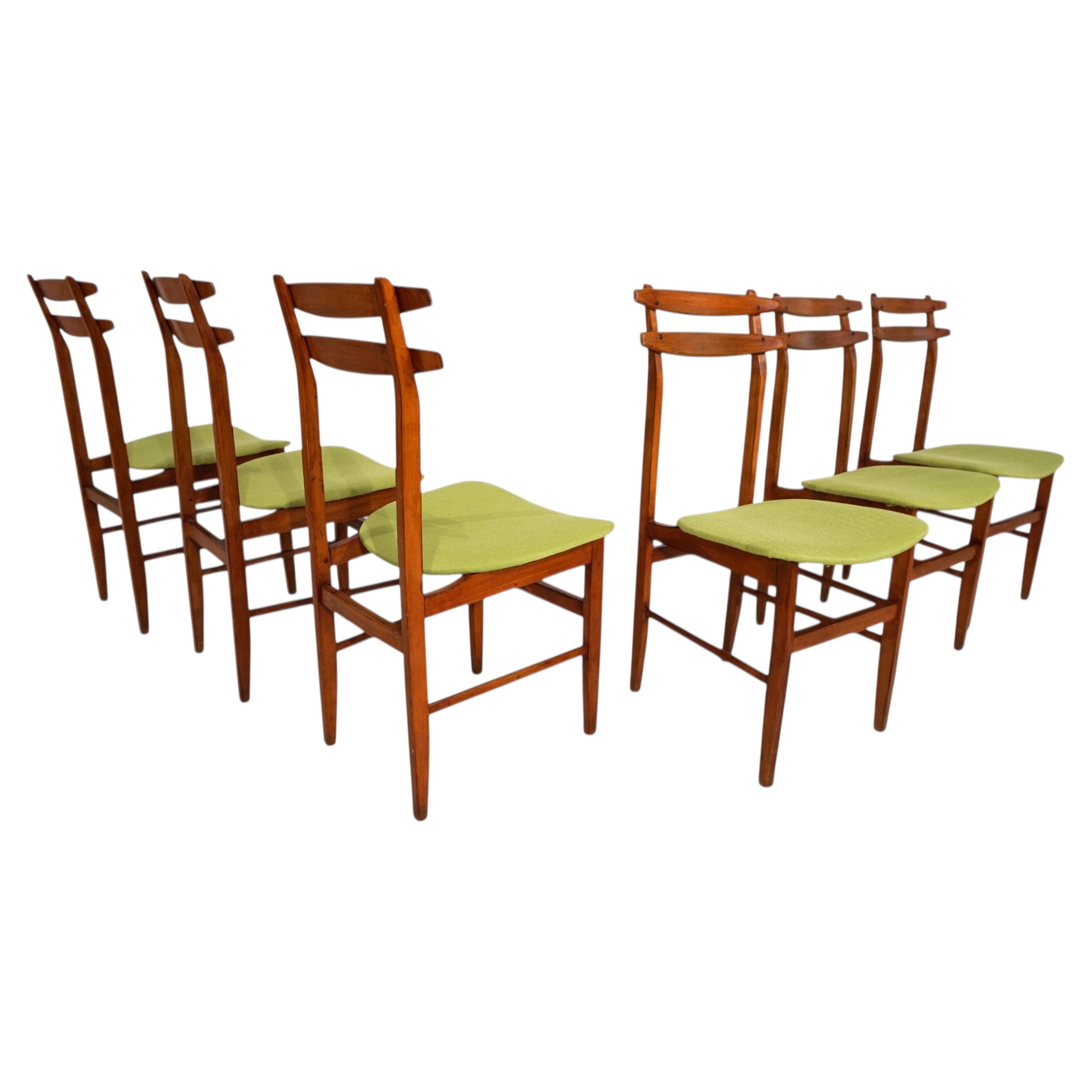 Set of 6 Mid-Century Modern Dining Chairs by Amma Torino, 1960, Italy