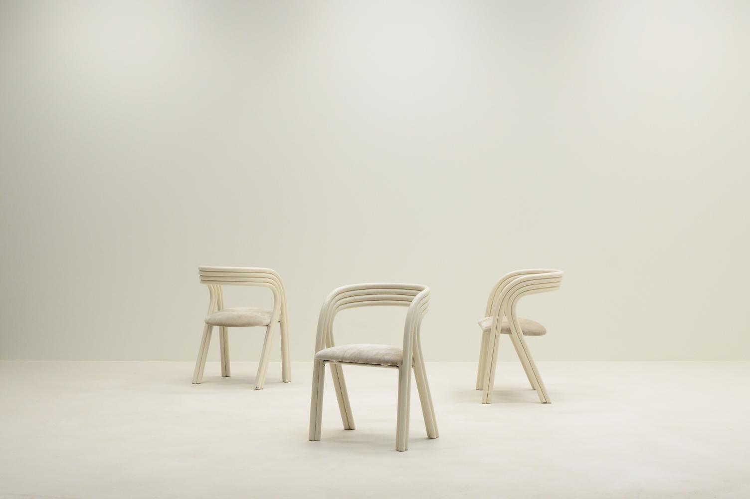 Mid-Century Modern Set of 6 dining chairs by Axel Enthoven for Rohé, 1970s The Netherlands.
