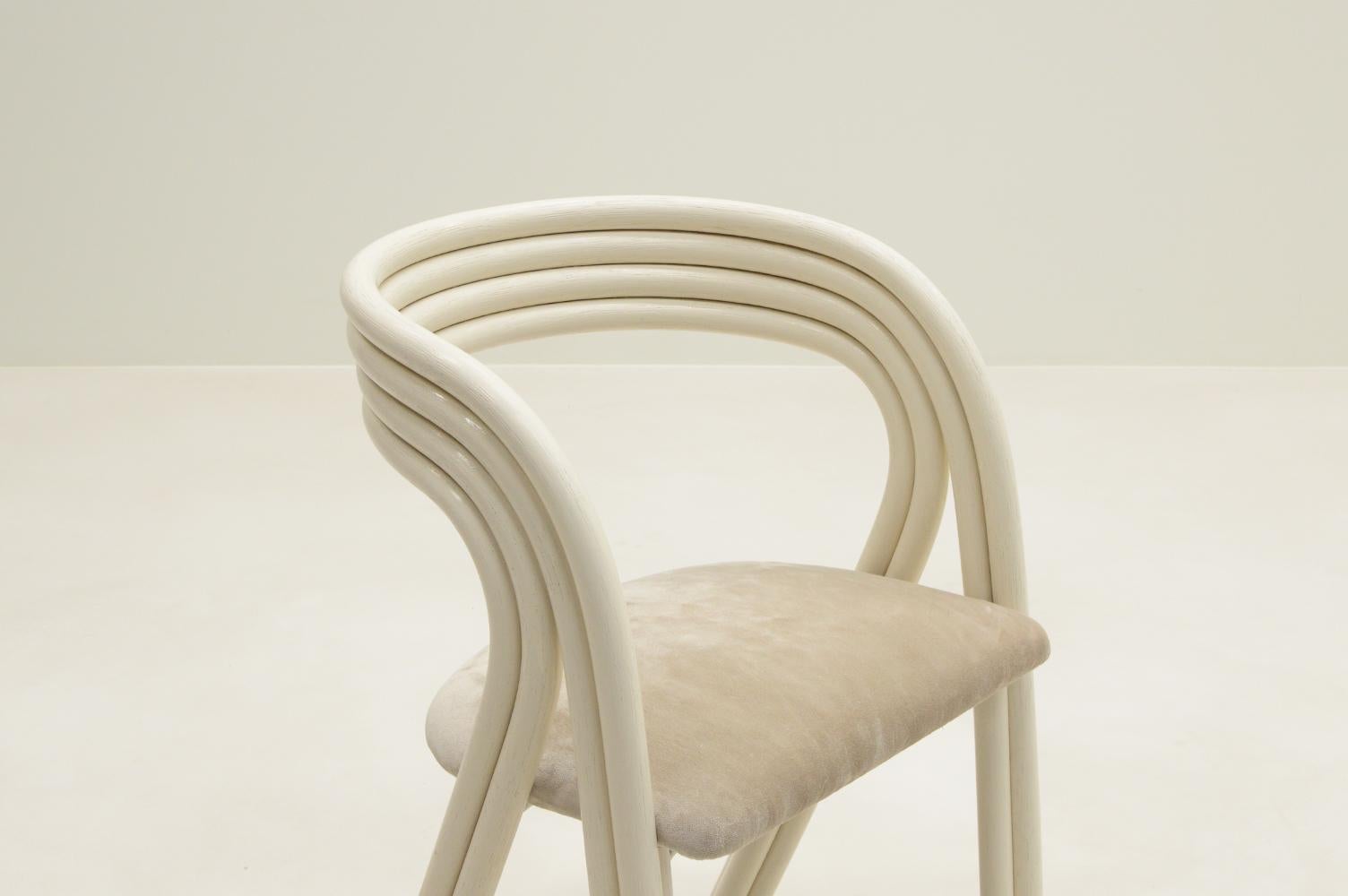 Dutch Set of 6 dining chairs by Axel Enthoven for Rohé, 1970s The Netherlands.
