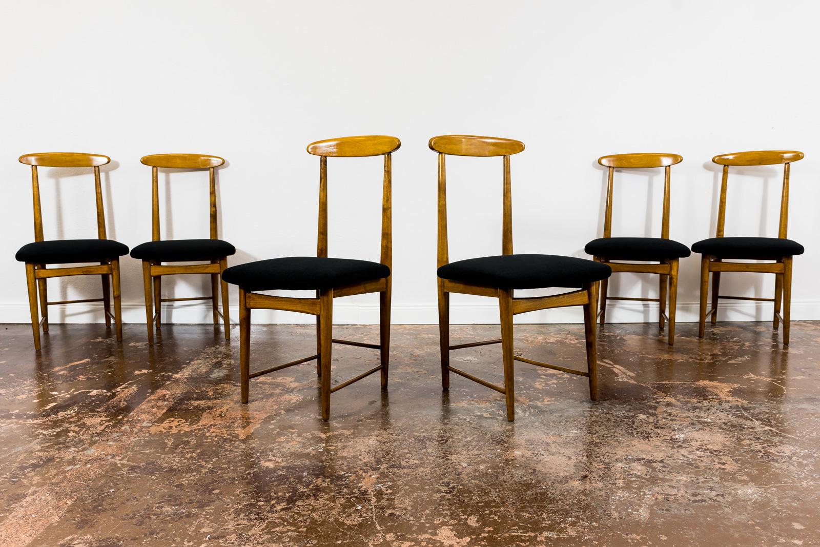 Set Of 6 Dining Chairs By Bernard Malendowicz 1960's For Sale 2