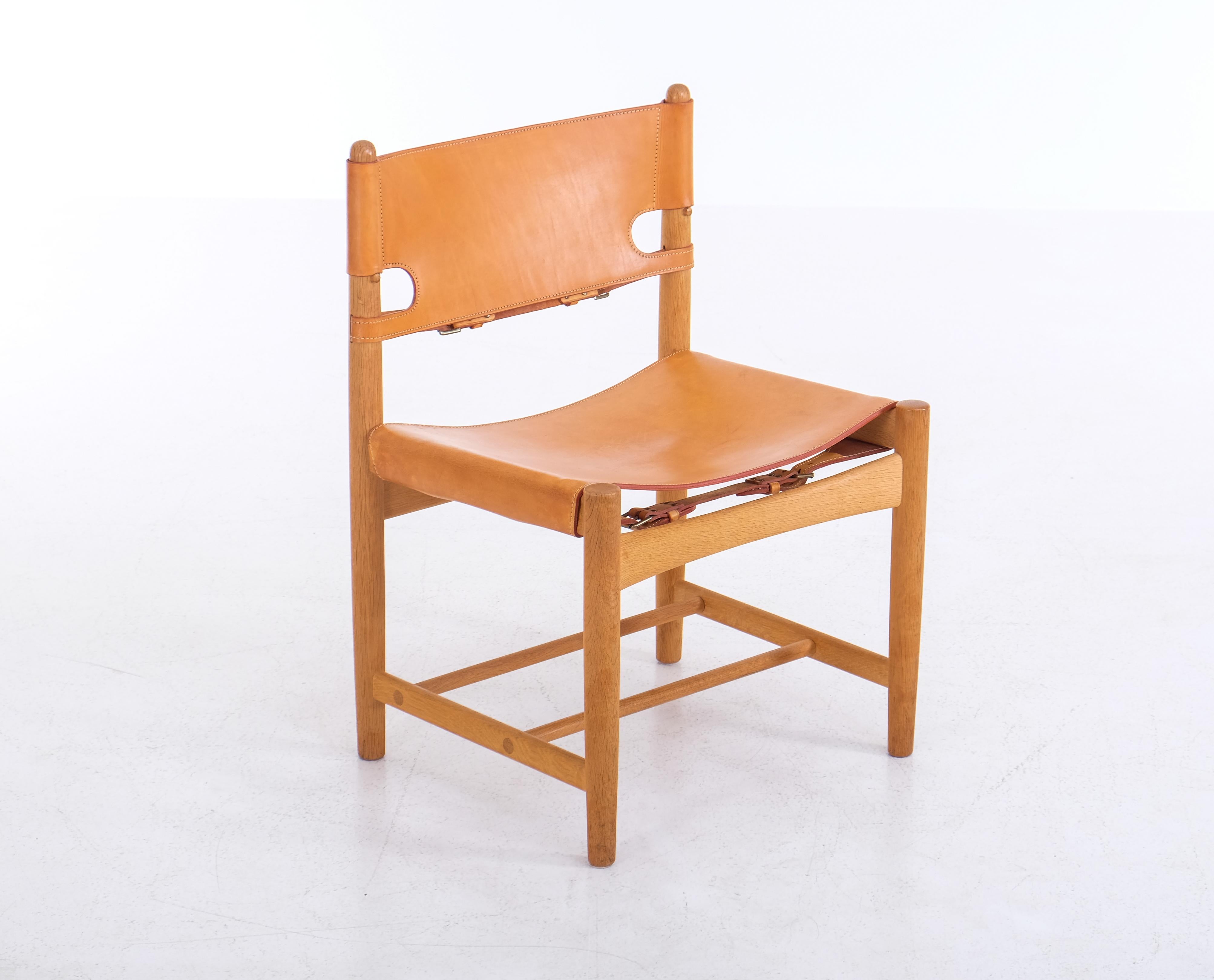 Oak Set of 6 dining chairs by Børge Mogensen, 1960s For Sale