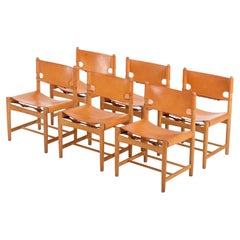Vintage Set of 6 dining chairs by Børge Mogensen, 1960s