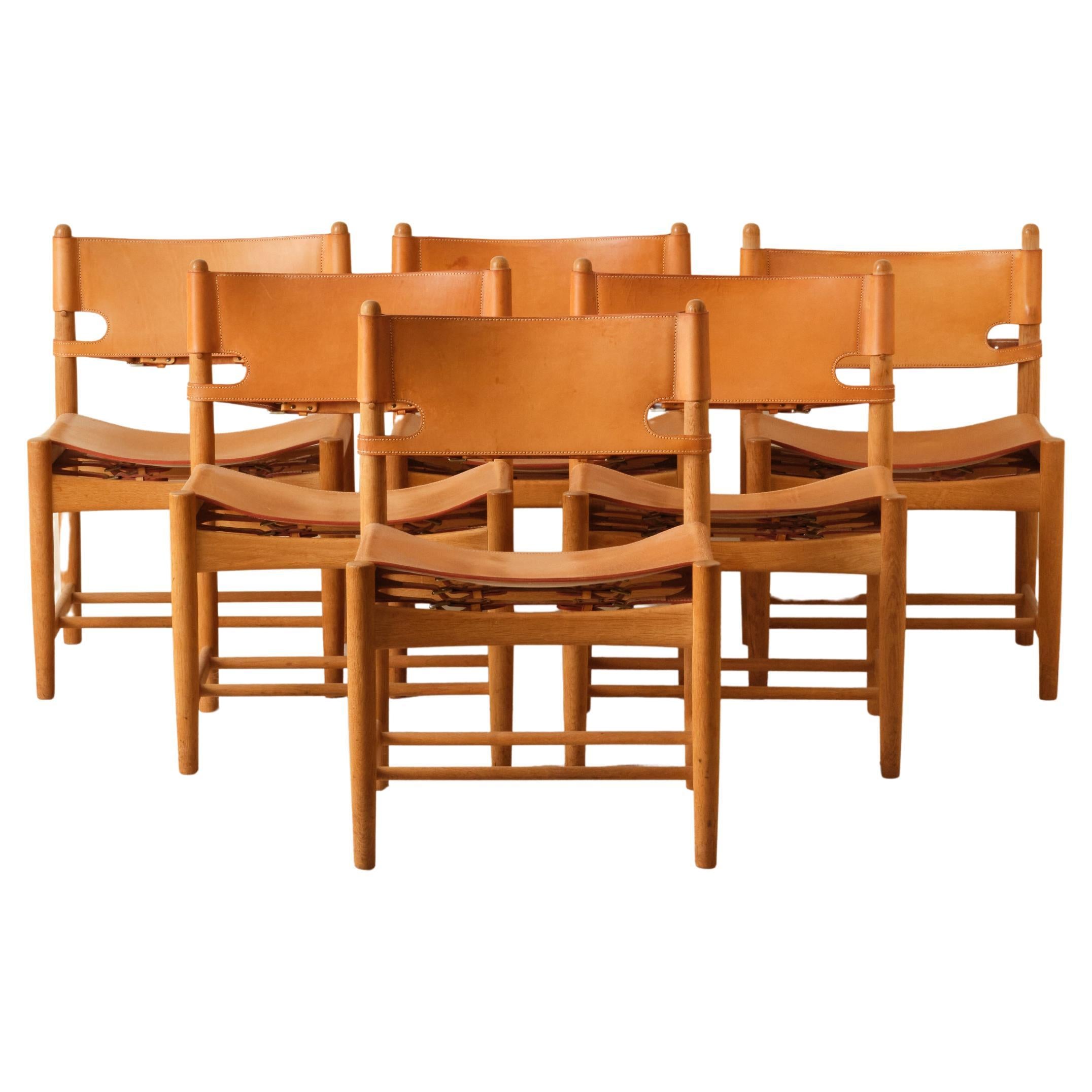 Set of 6 dining chairs by Børge Mogensen, 1960s en vente