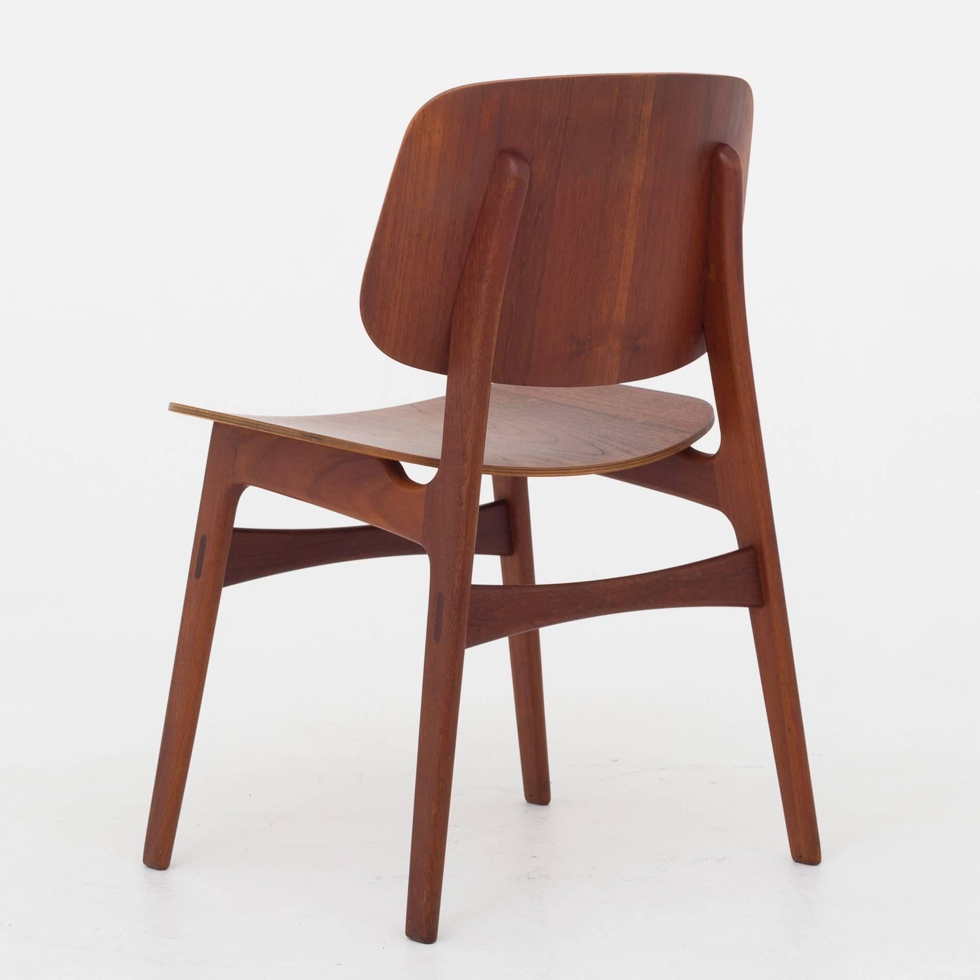 Scandinavian Modern Set of Six Dining Chairs by Børge Mogensen