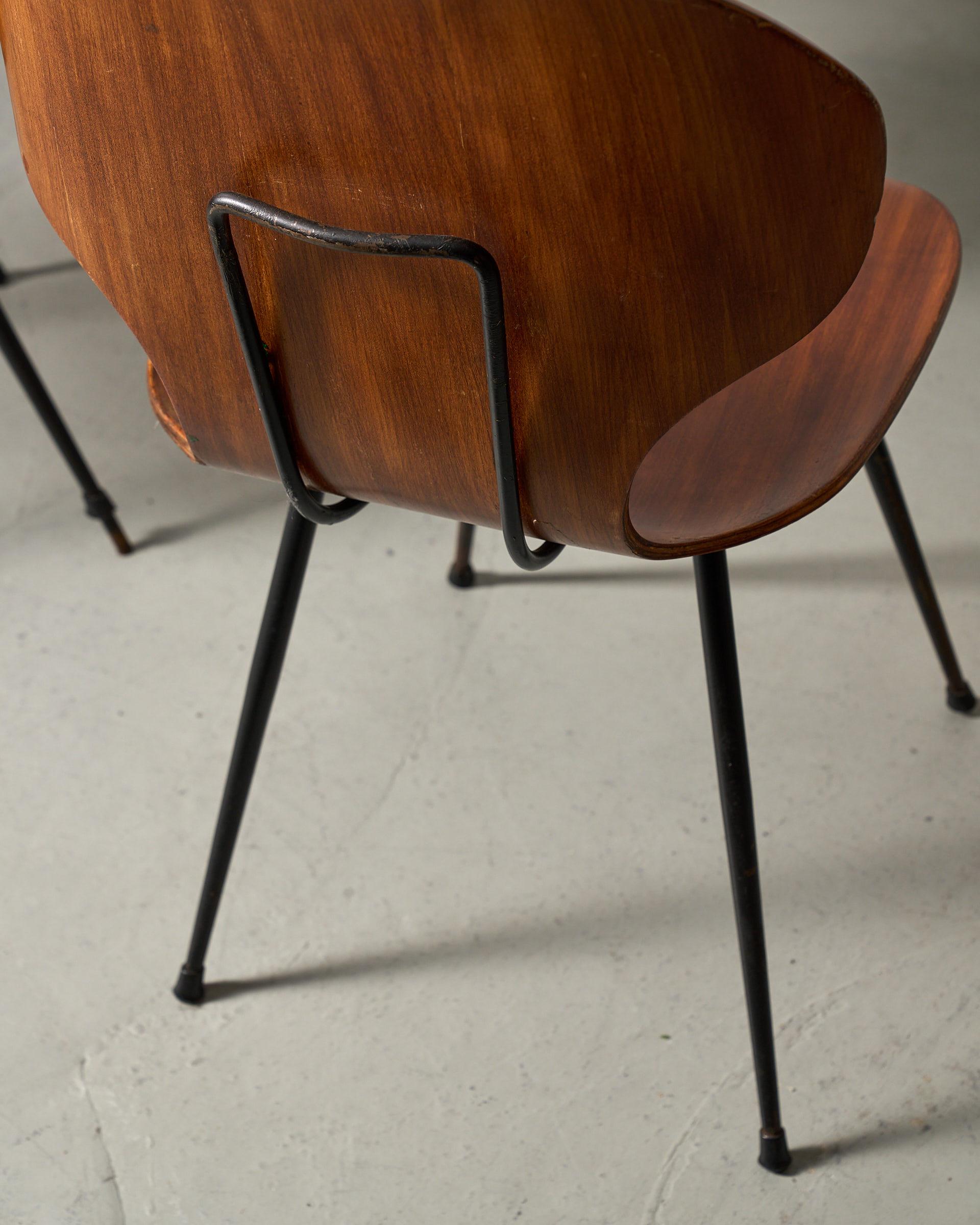 Set of 6 dining chairs by Carlo Ratti en vente 1