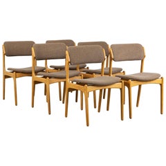 Set of 6 Dining Chairs by Erik Buch for OD Møbler, Model 49, Midcentury Design