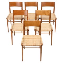 Ensemble de 6 chaises de salle à manger par Georg Leowald pour Wilkahn, Allemagne, années 1950