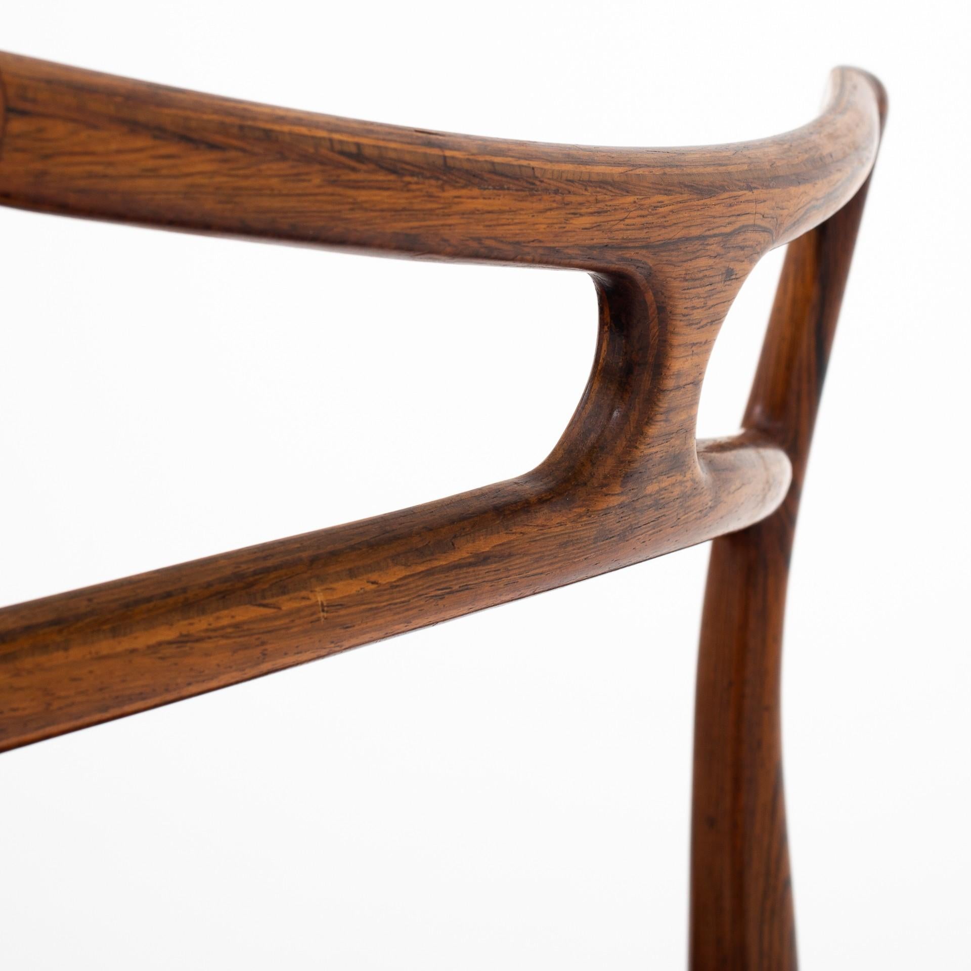 Rosewood Set of 6 Dining Chairs by Johannes Andersen